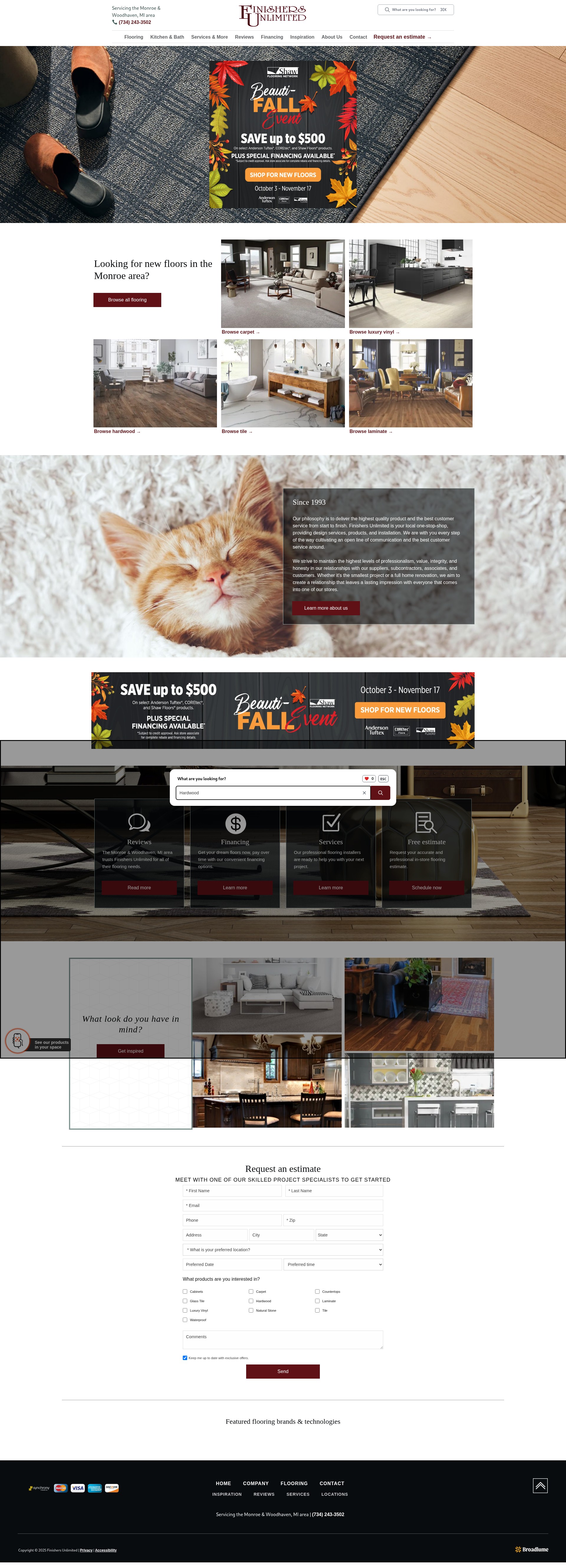 Screenshot of finishersunlimited.com