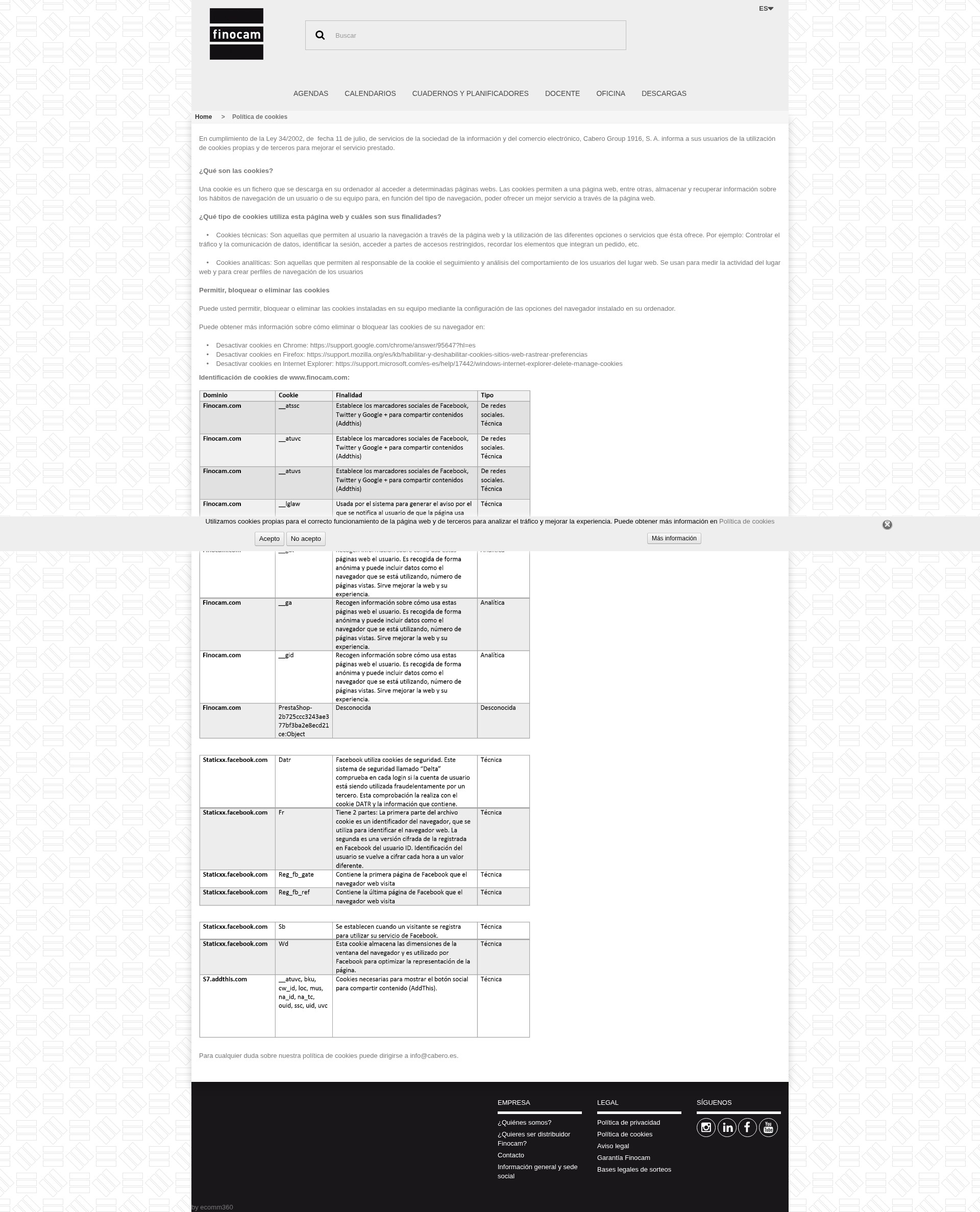 Screenshot of finocam.com