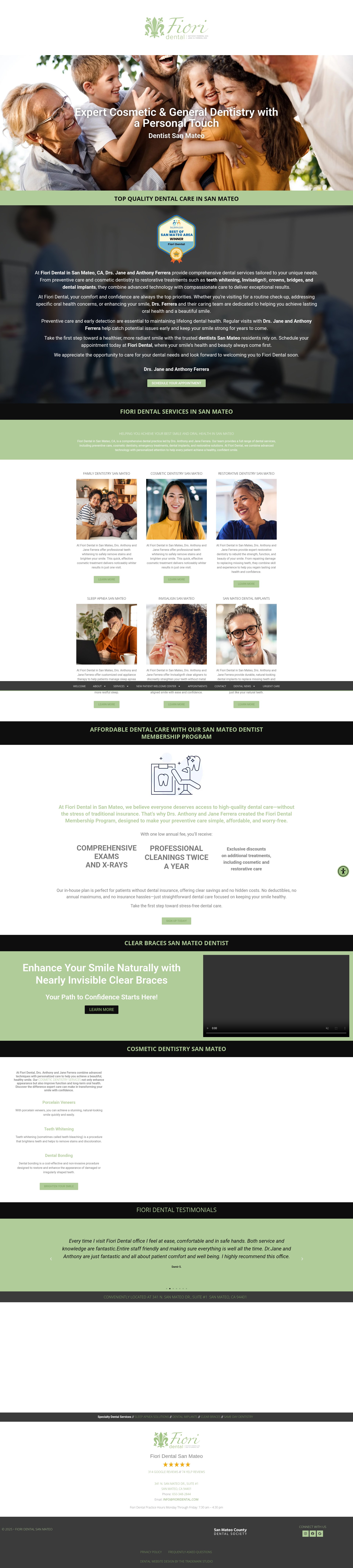 Screenshot of fioridentalsanmateo.com