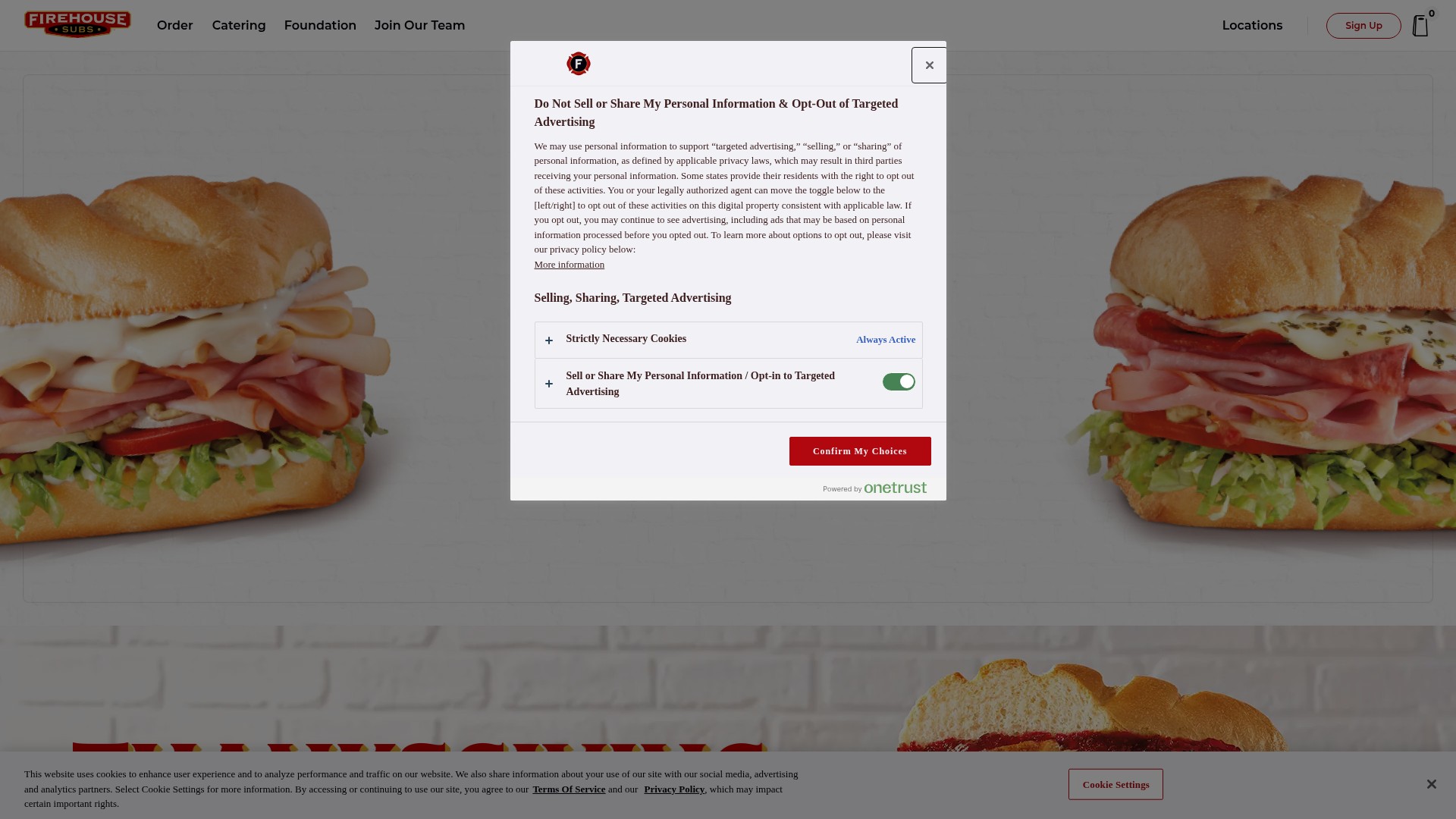 Screenshot of firehousesubs.com