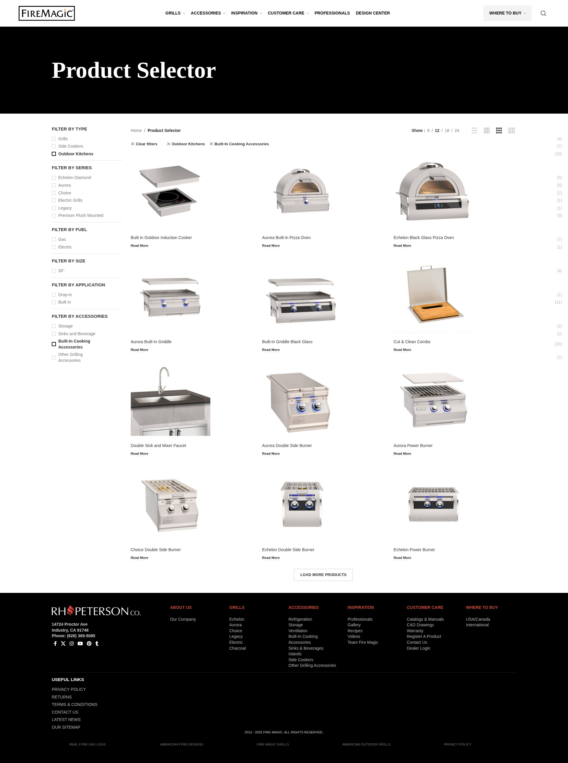 Screenshot of firemagicgrills.com