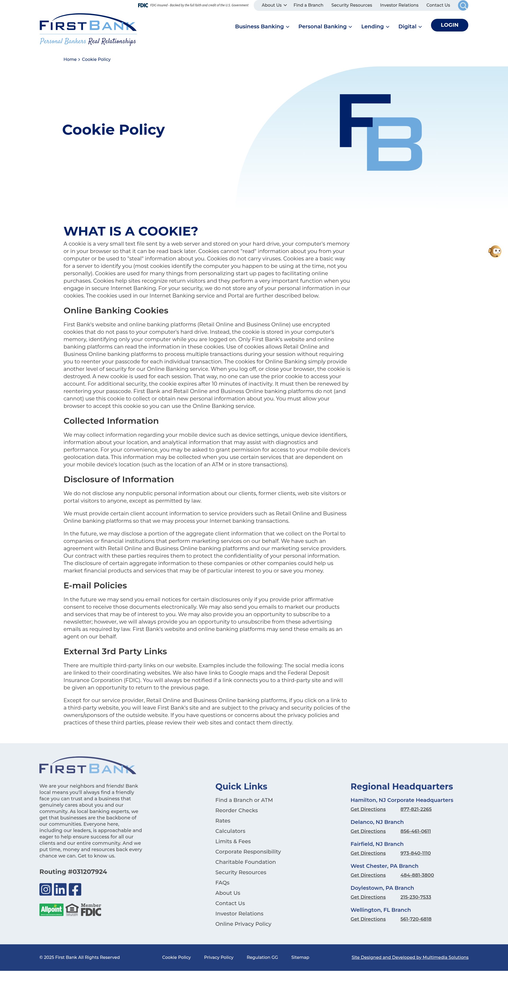 Screenshot of firstbanknj.com