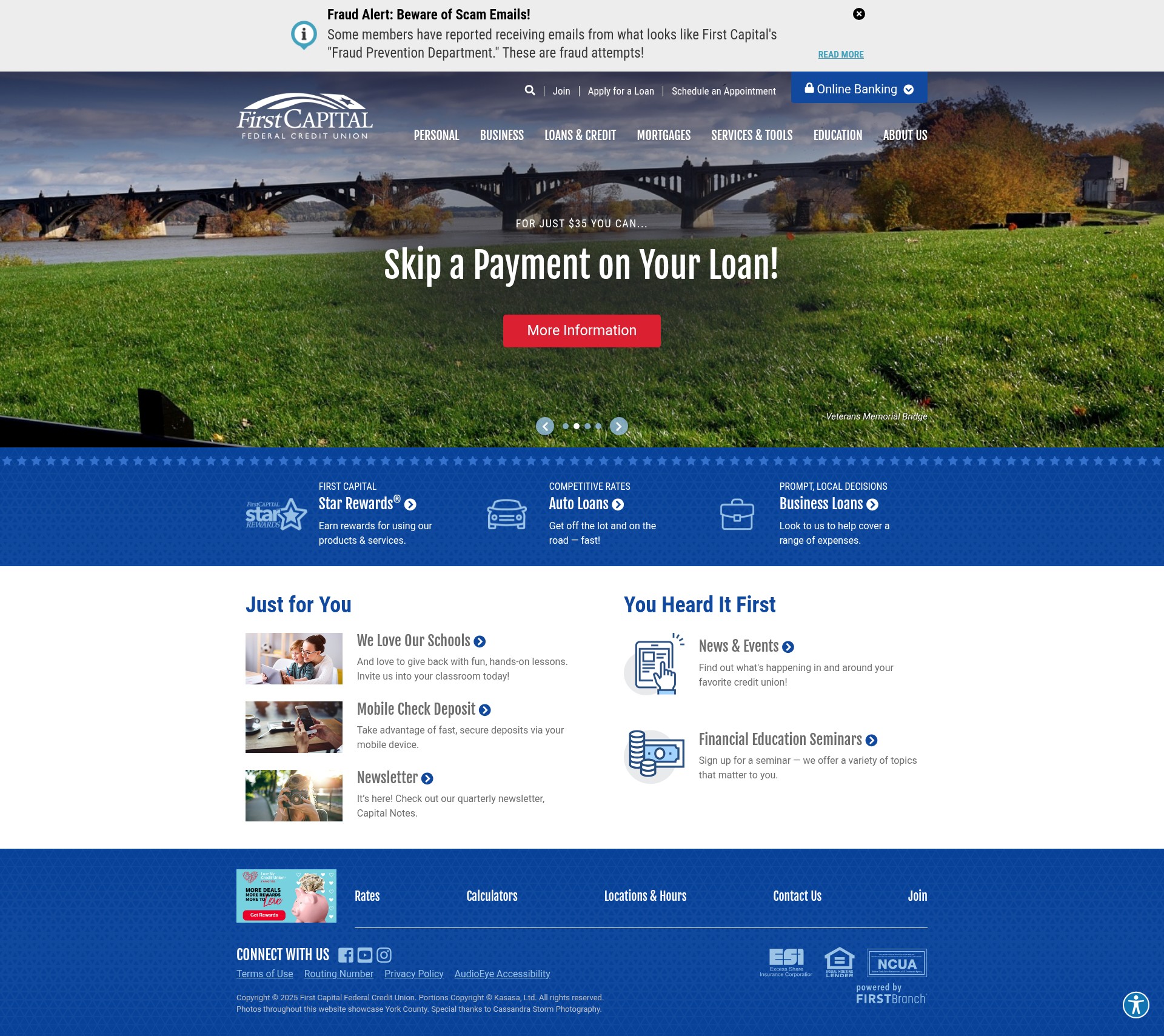 Screenshot of firstcapitalfcu.com