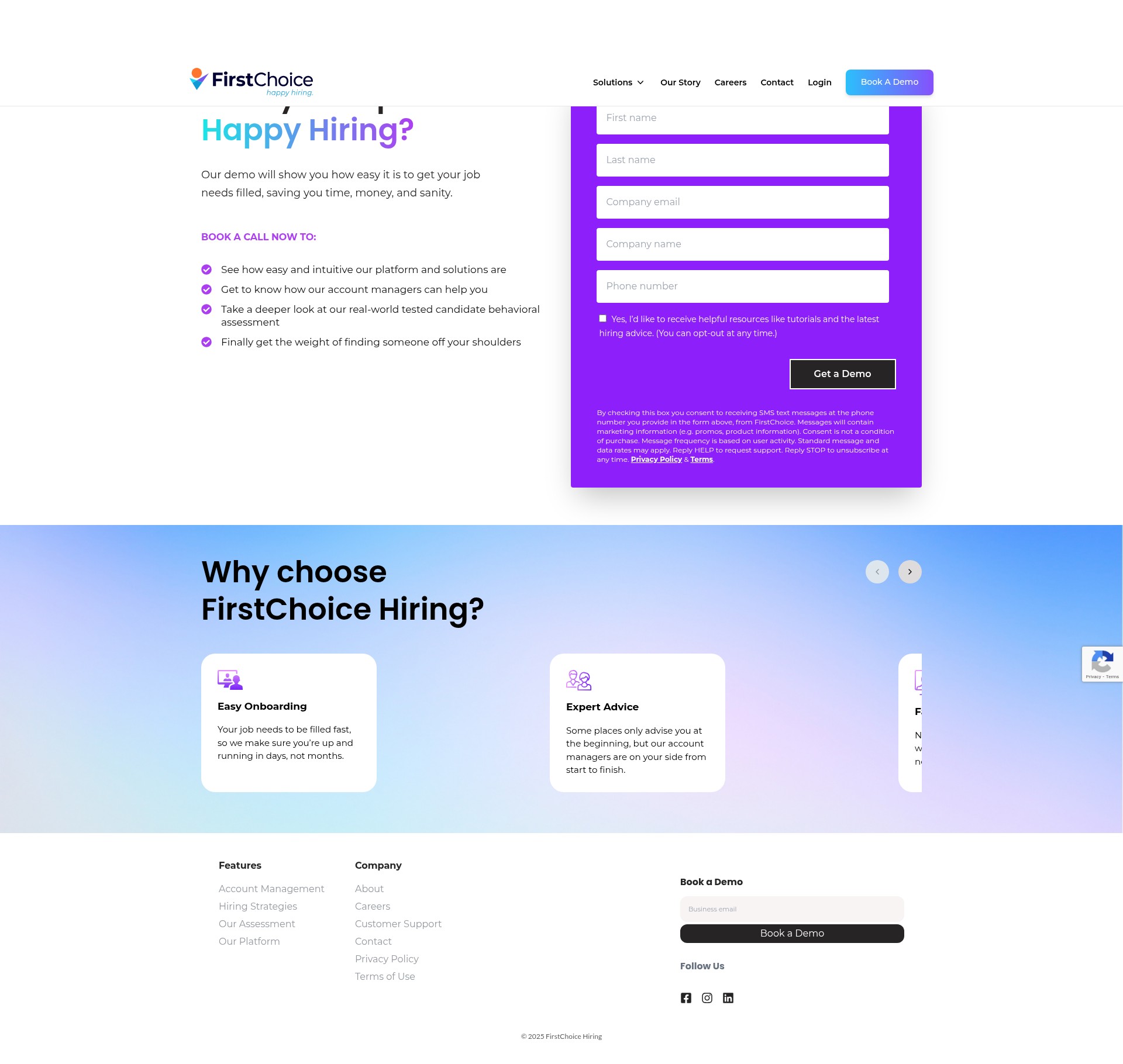 Screenshot of firstchoicehiring.com