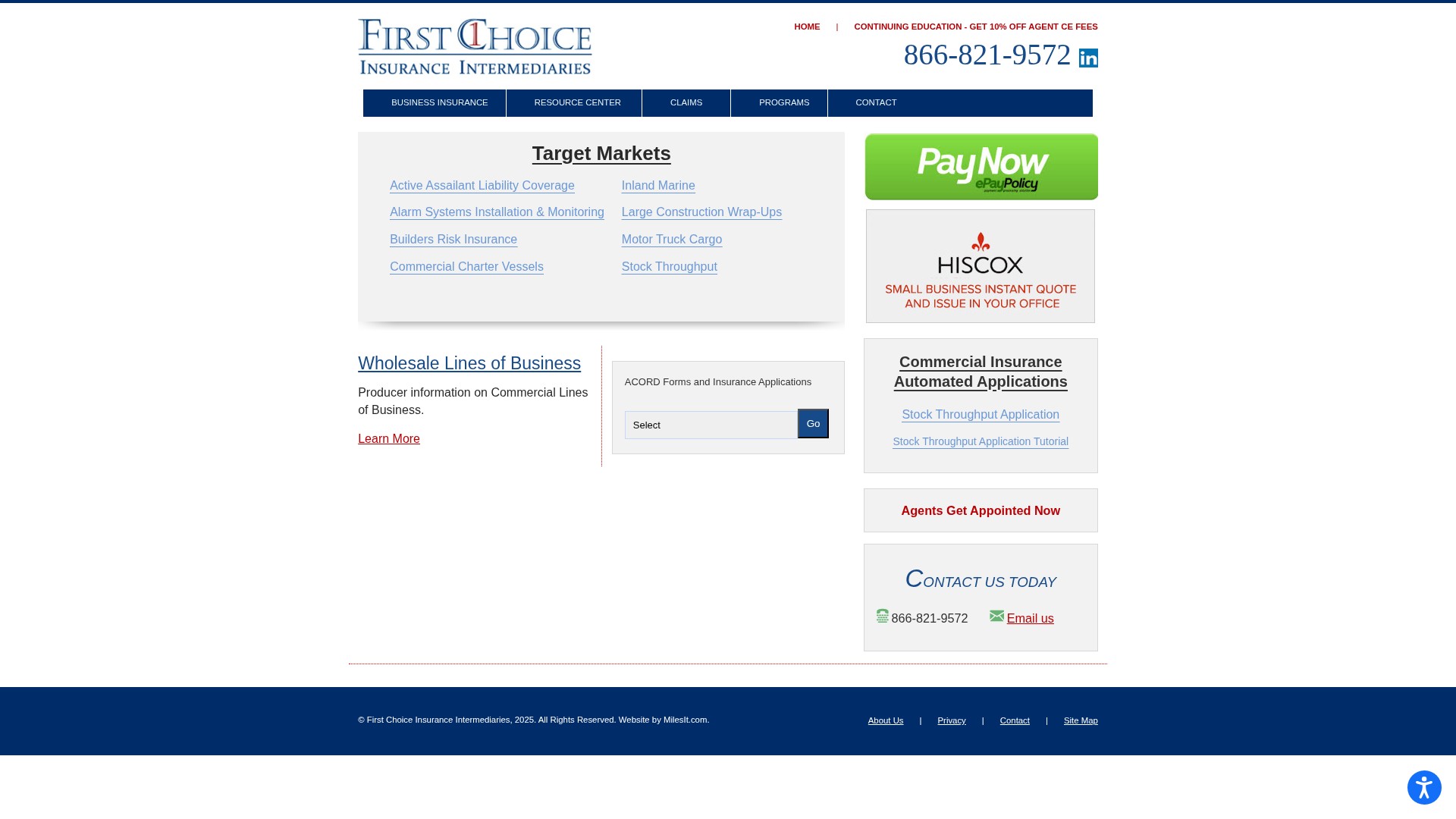 Screenshot of firstchoiceii.com