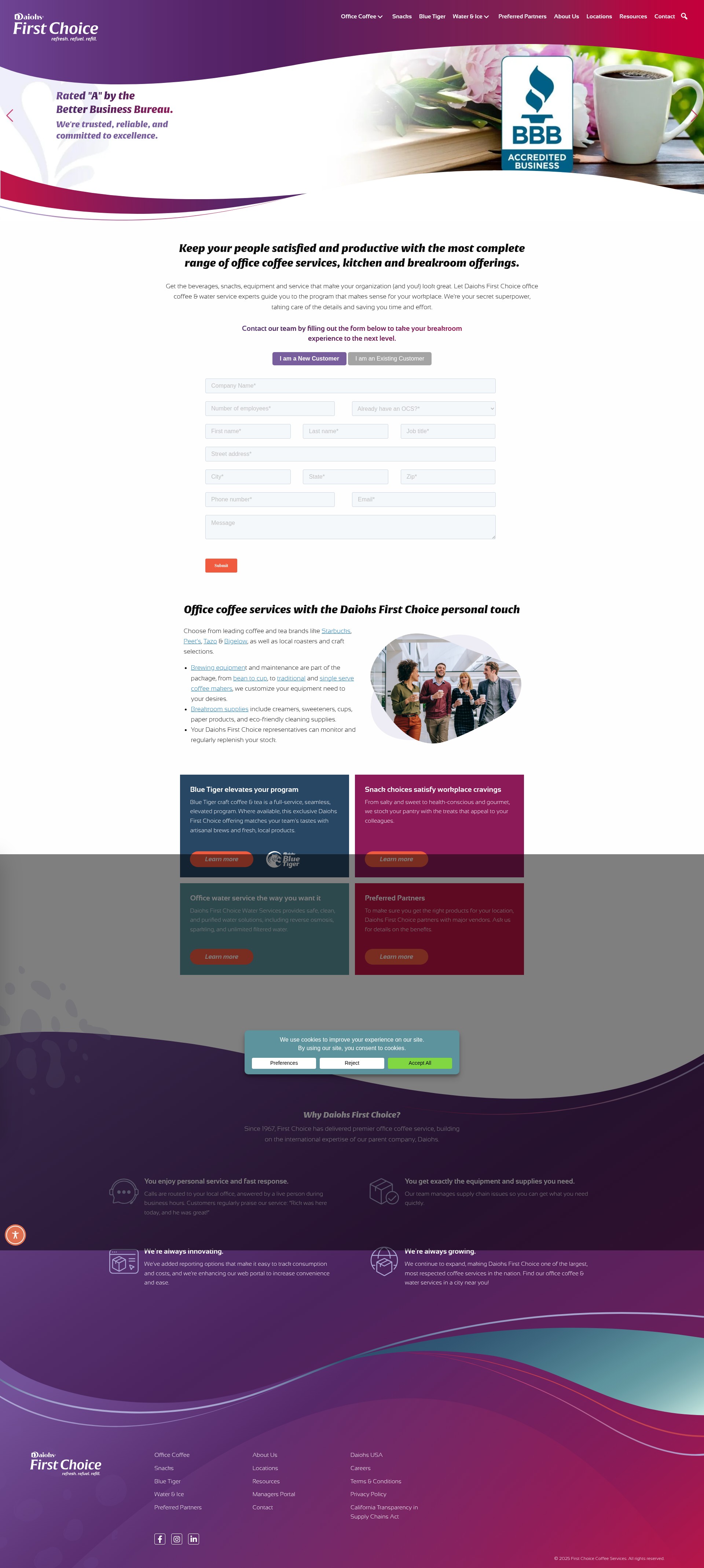 Screenshot of firstchoiceservices.com