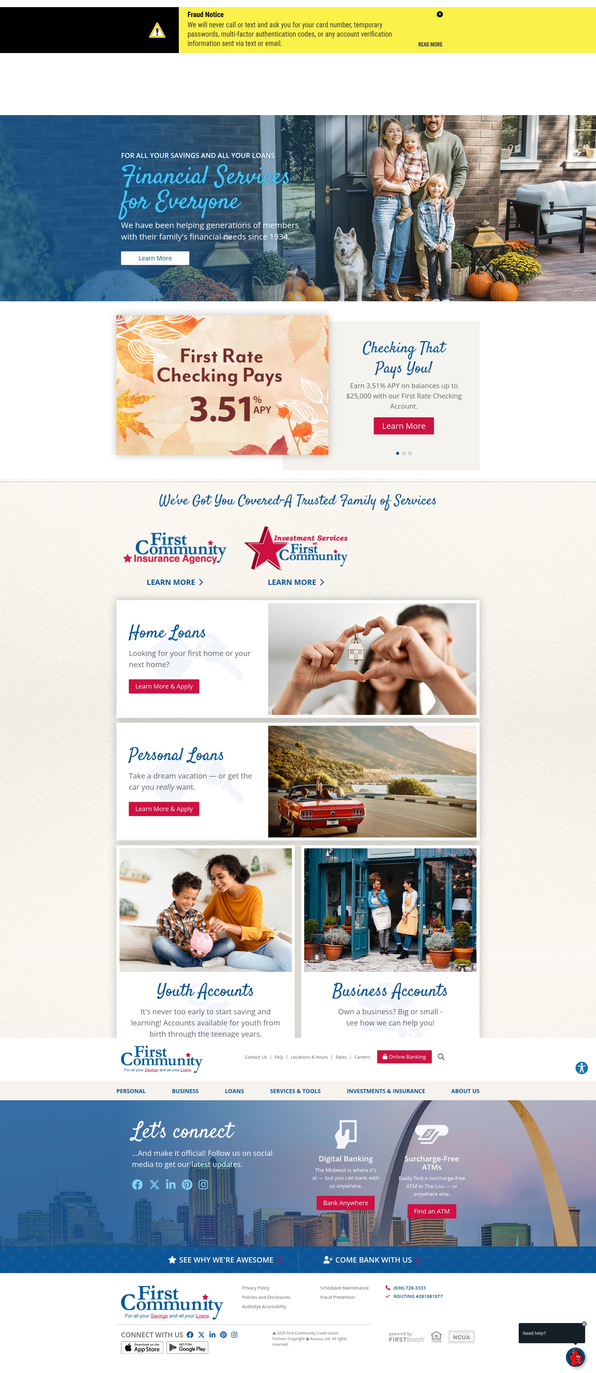 Screenshot of firstcommunity.com