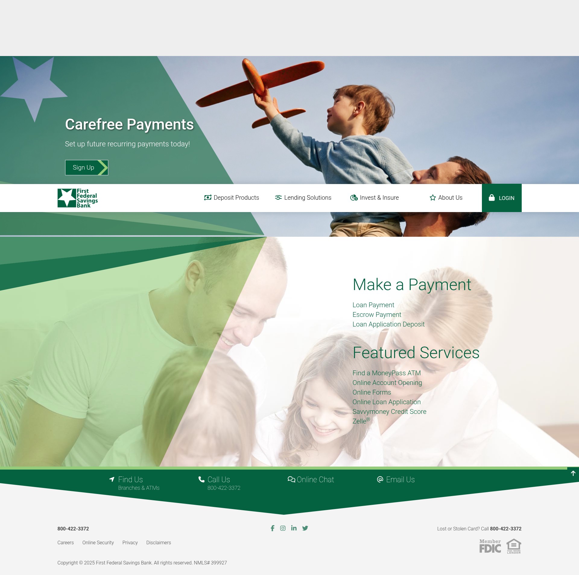 Screenshot of firstfederalbanking.com