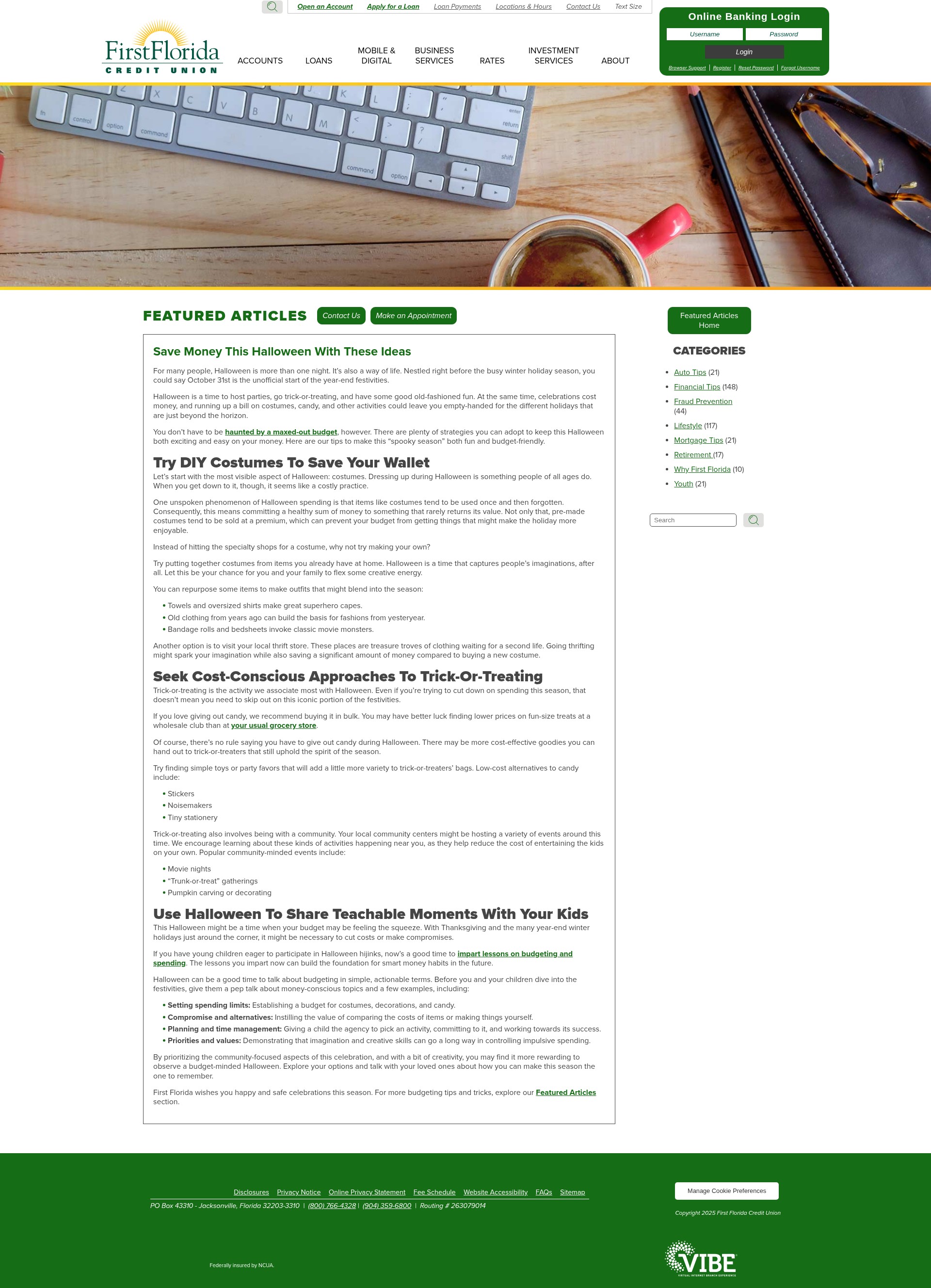 Screenshot of firstflorida.org