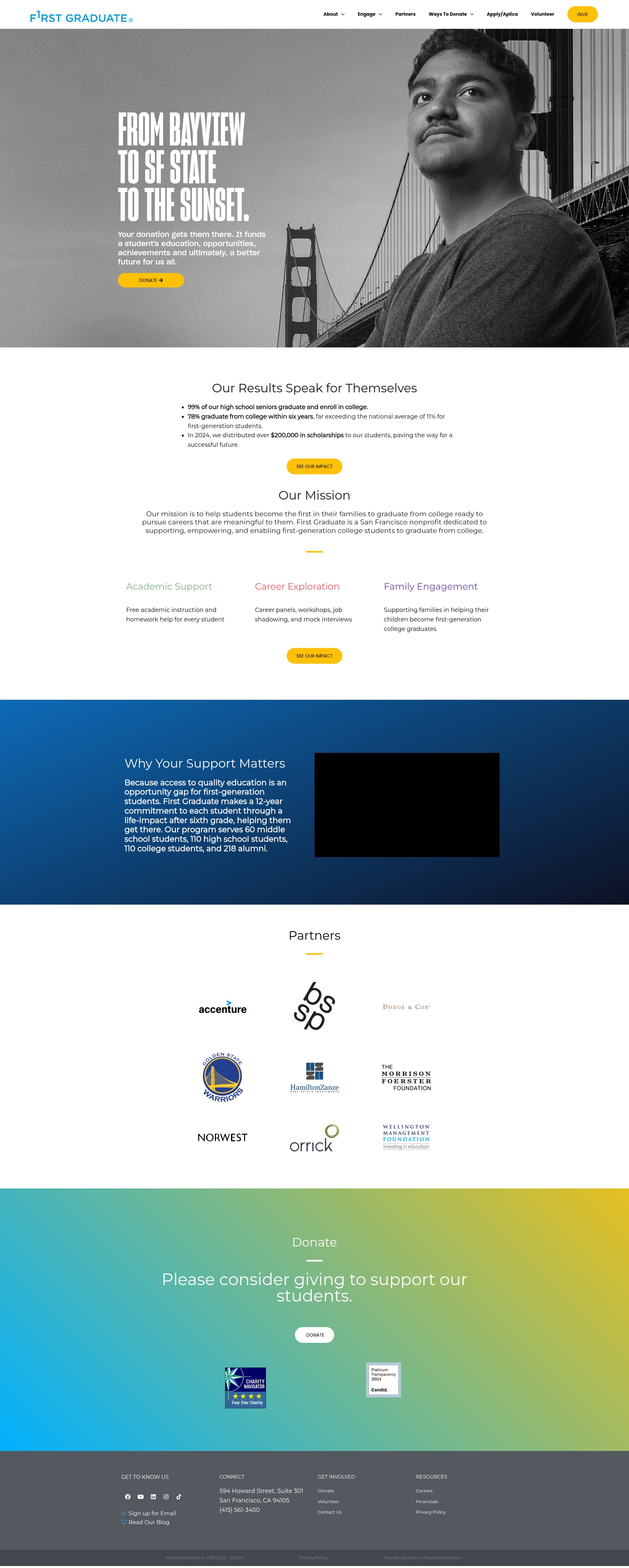 Screenshot of firstgraduate.org