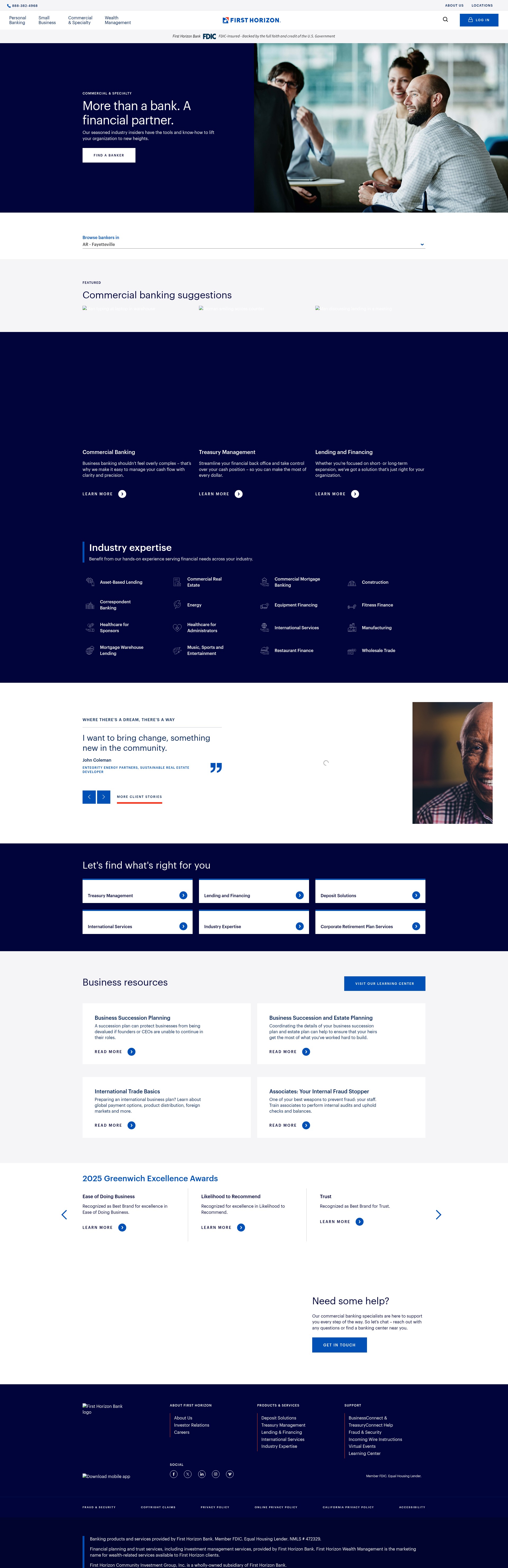 Screenshot of firsthorizon.com