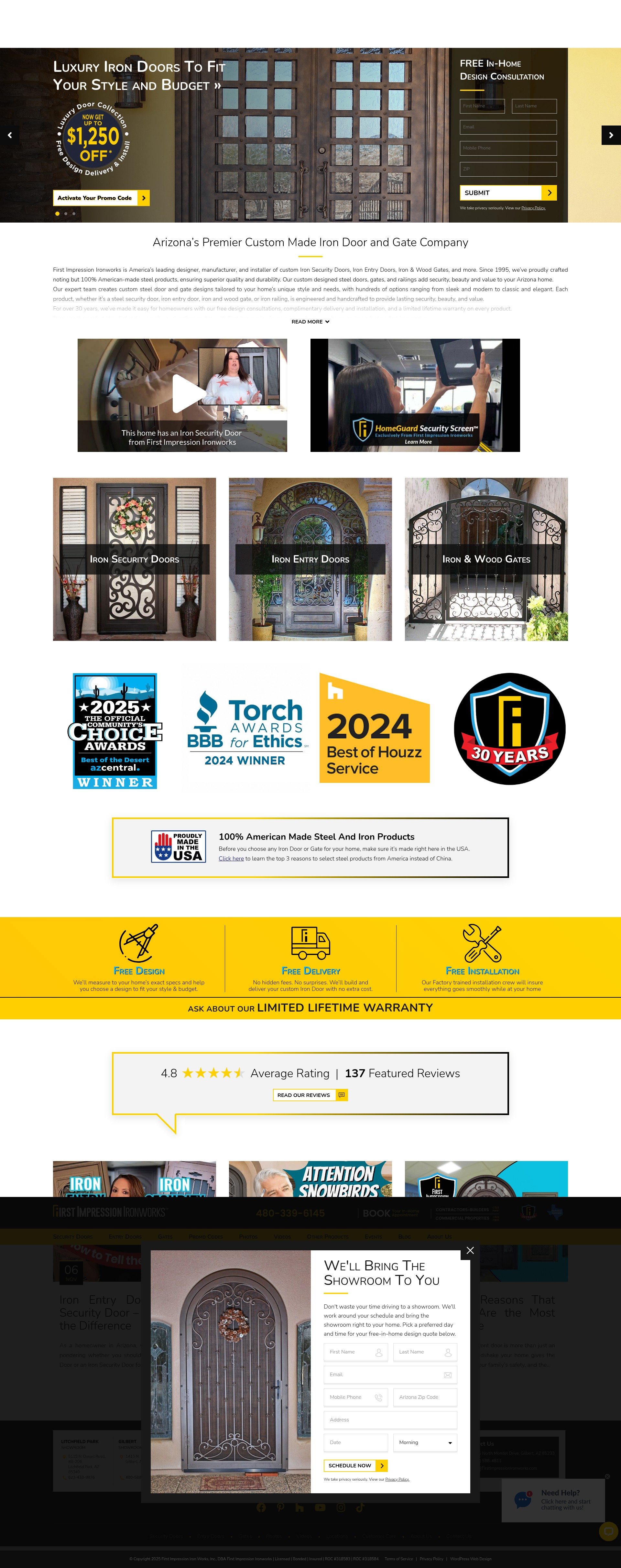 Screenshot of firstimpressionsecuritydoors.com