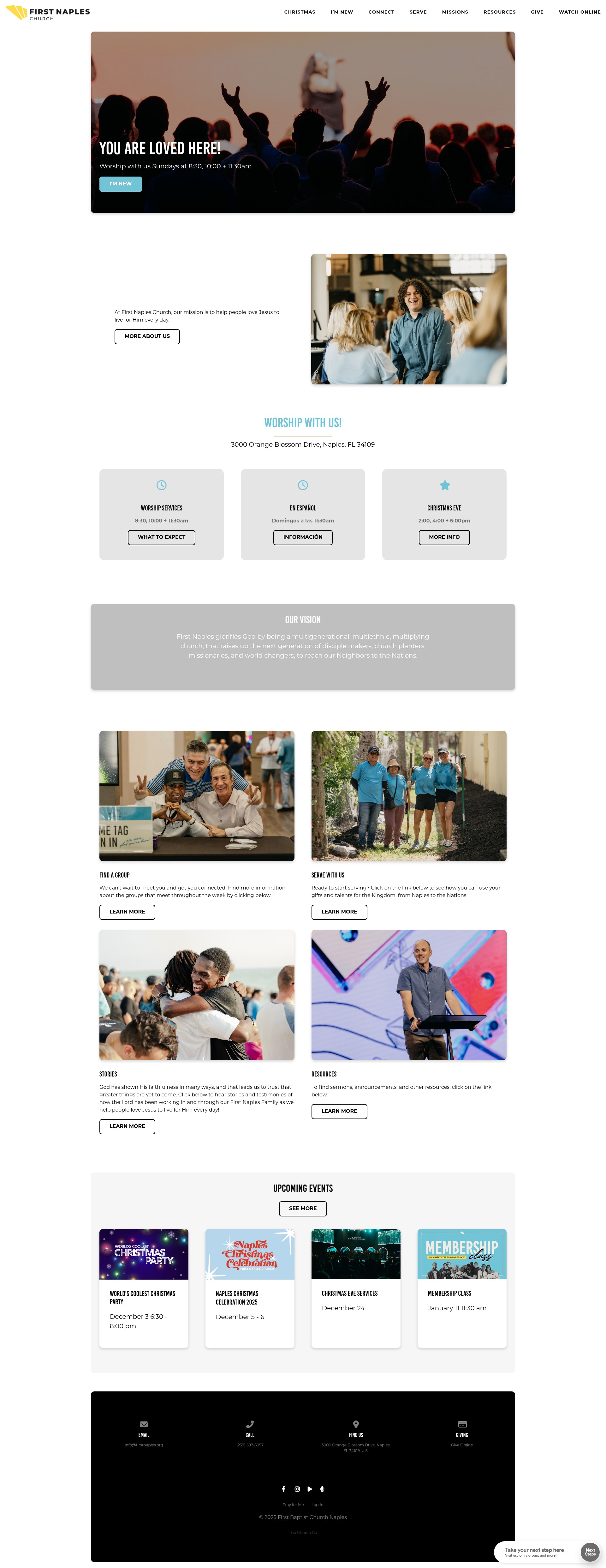 Screenshot of firstnaples.org