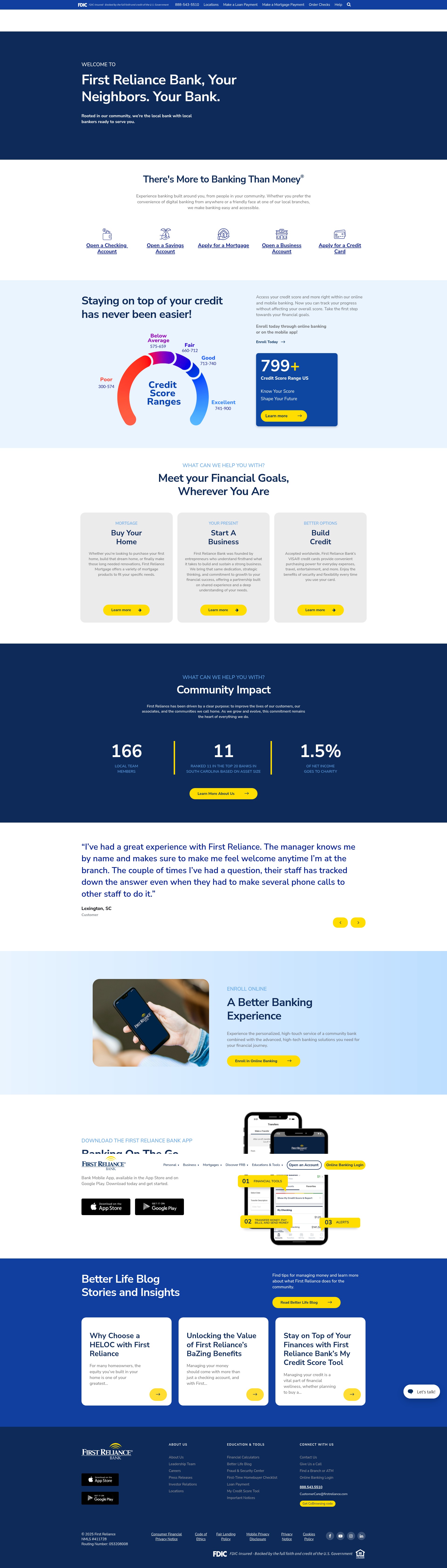 Screenshot of firstreliance.com