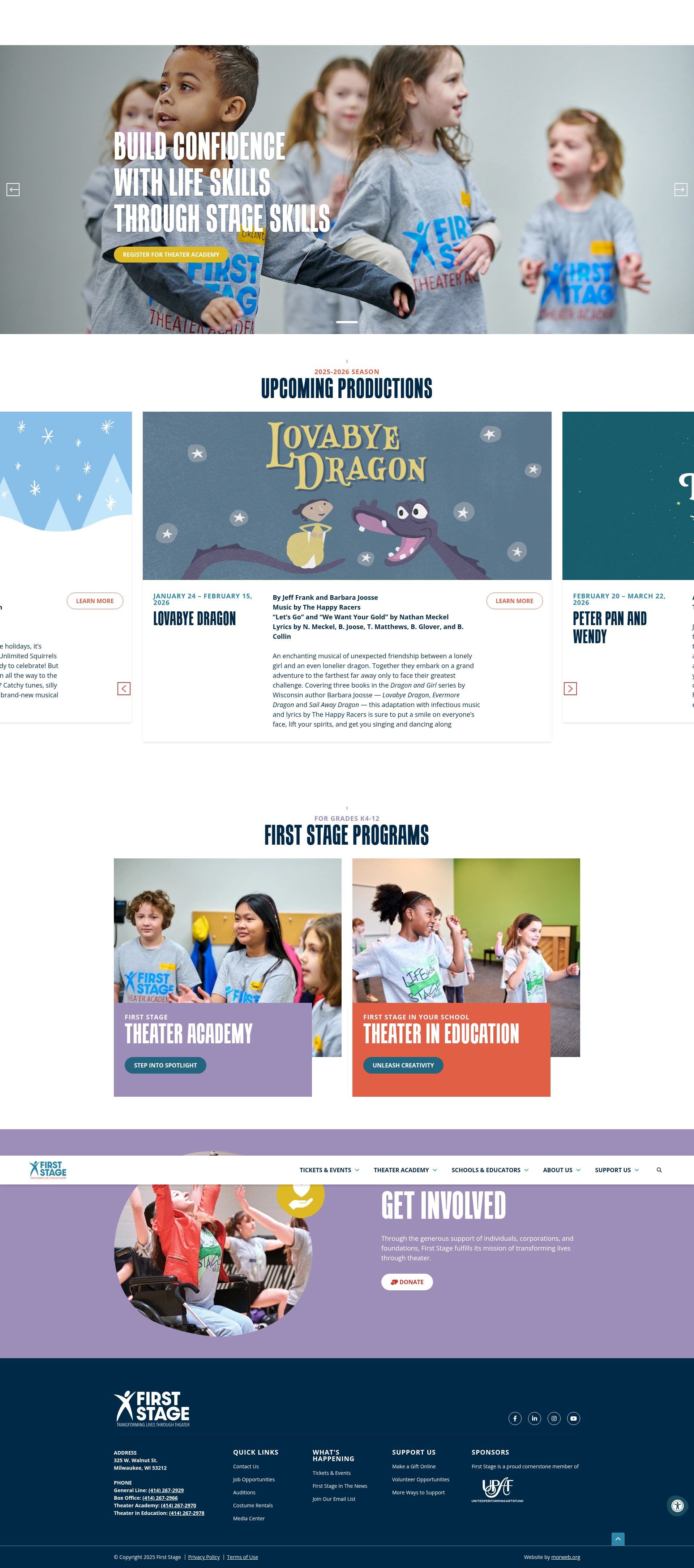 Screenshot of firststage.org