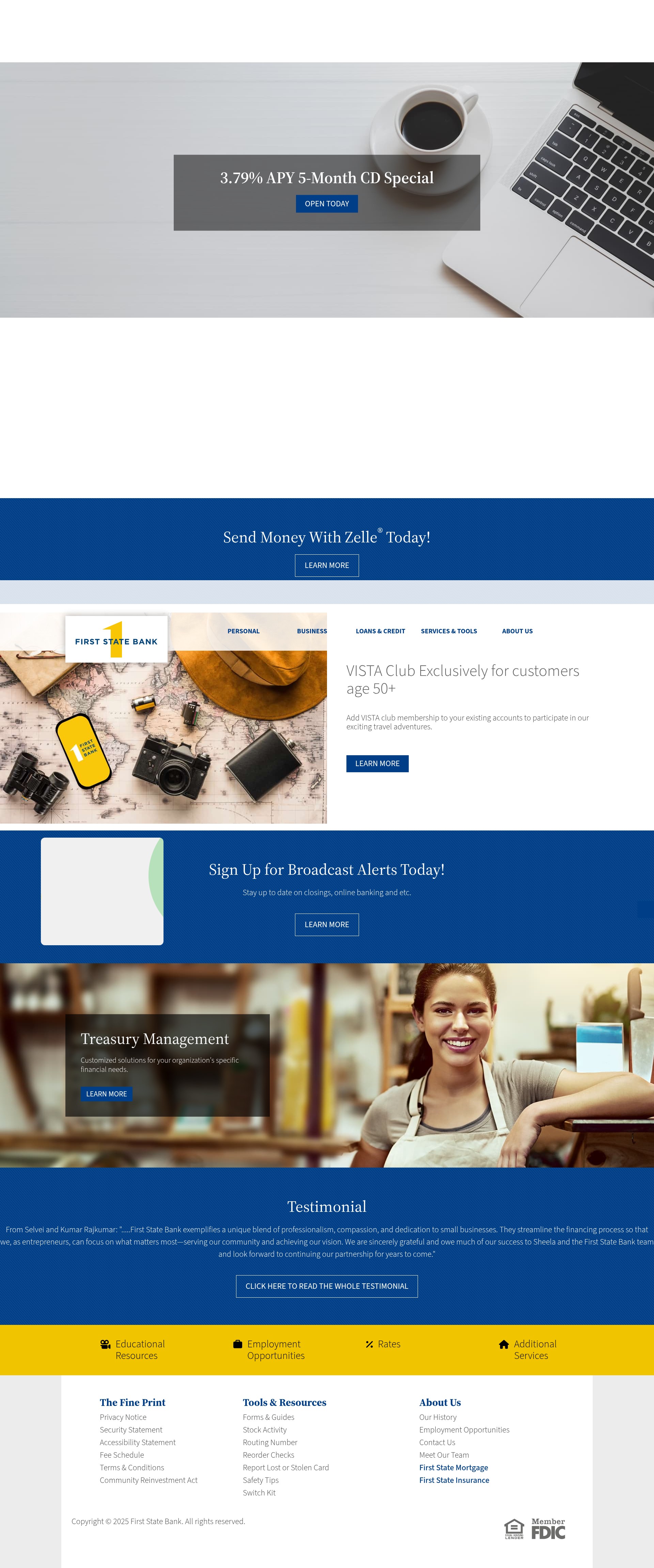 Screenshot of firststatebank.biz