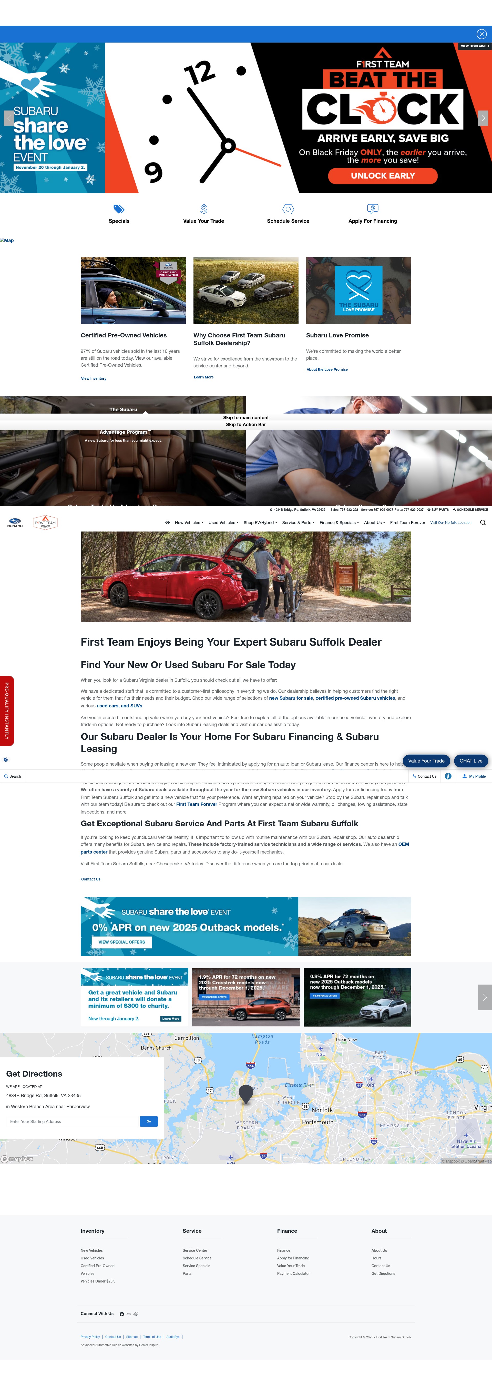 Screenshot of firstteamsubarusuffolk.com