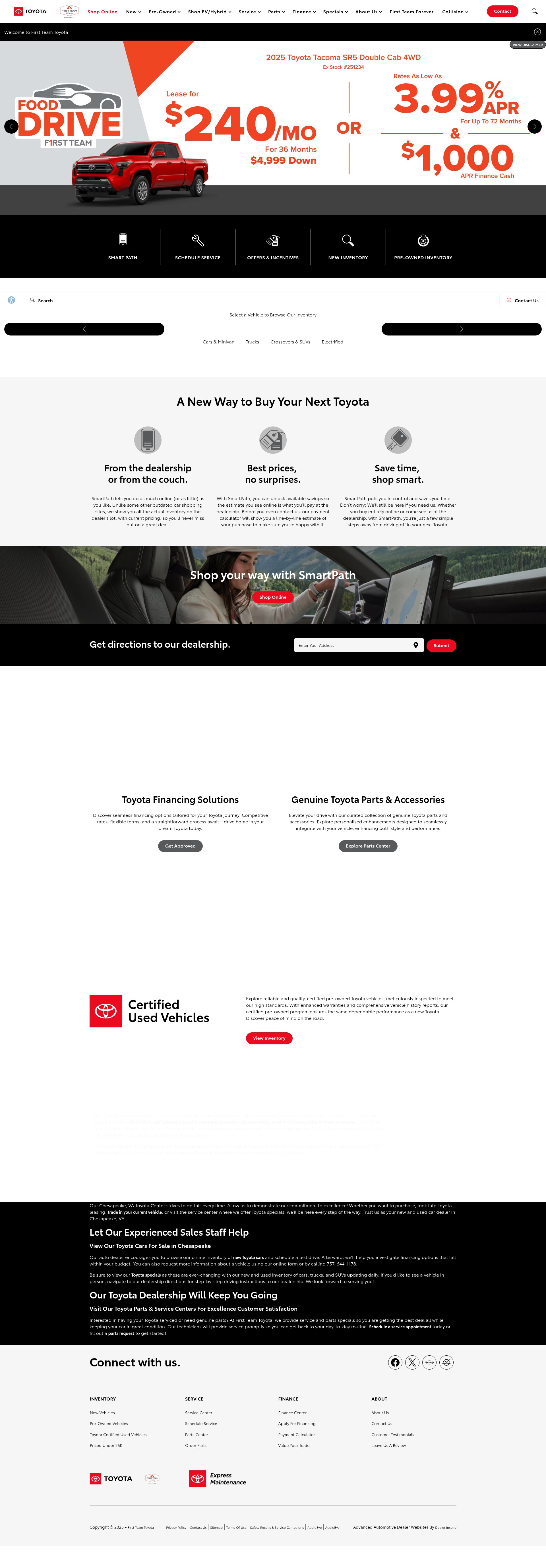 Screenshot of firstteamtoyota.com