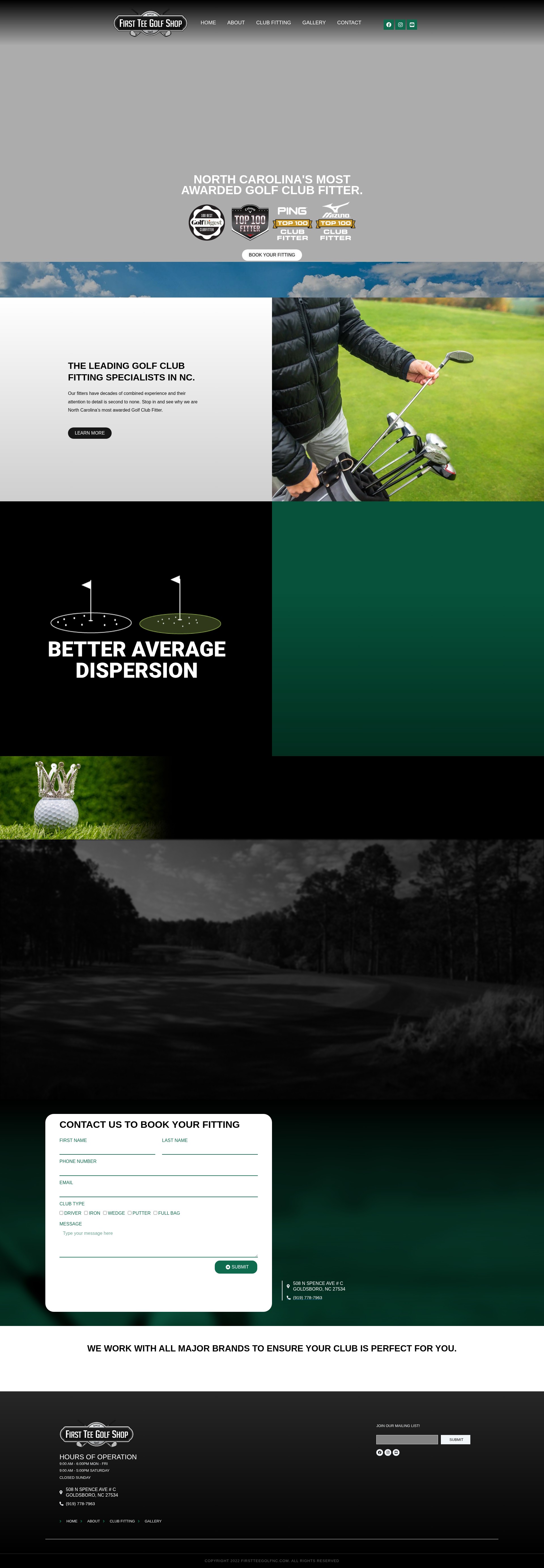Screenshot of firstteegolfshop.com