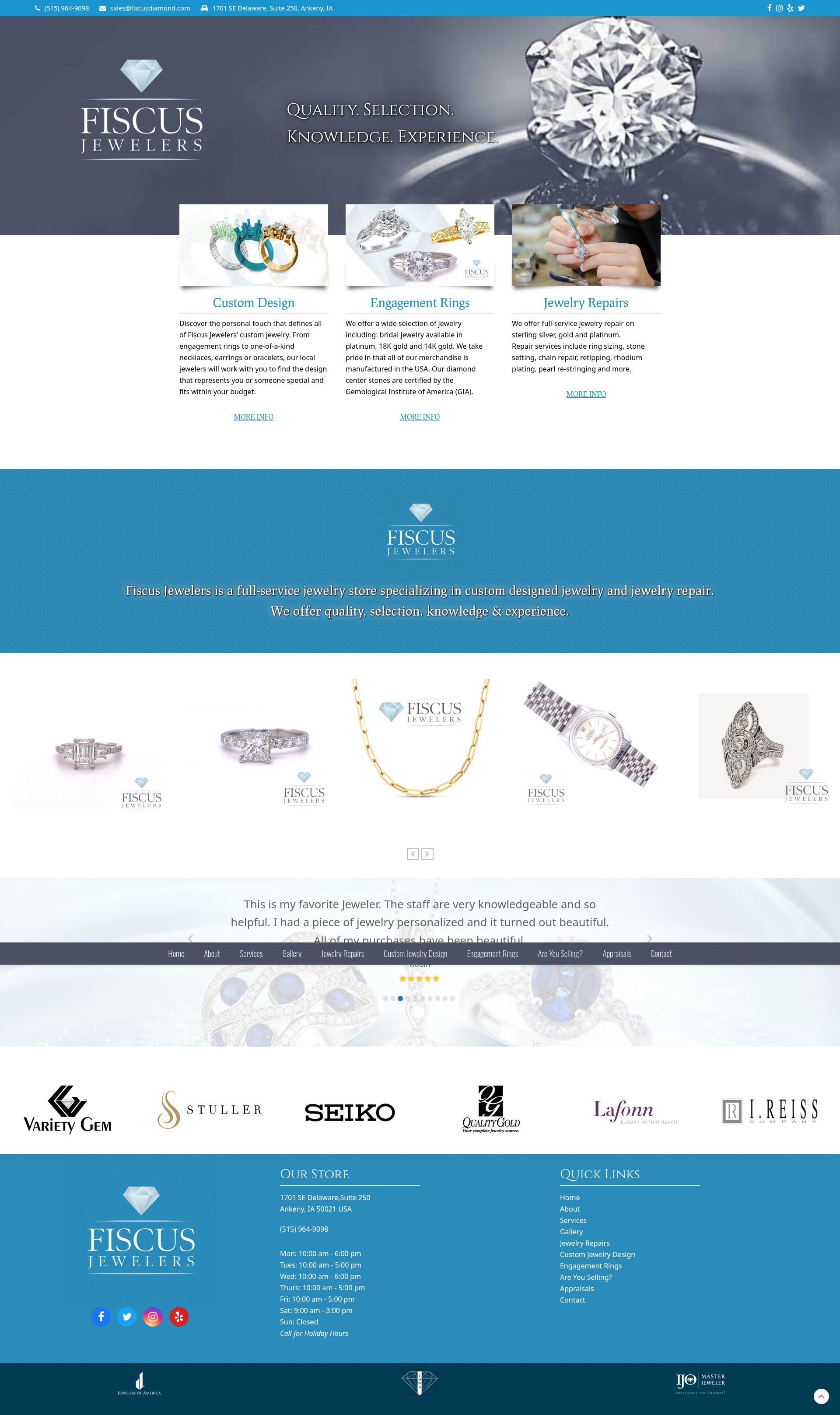 Screenshot of fiscusjewelers.com
