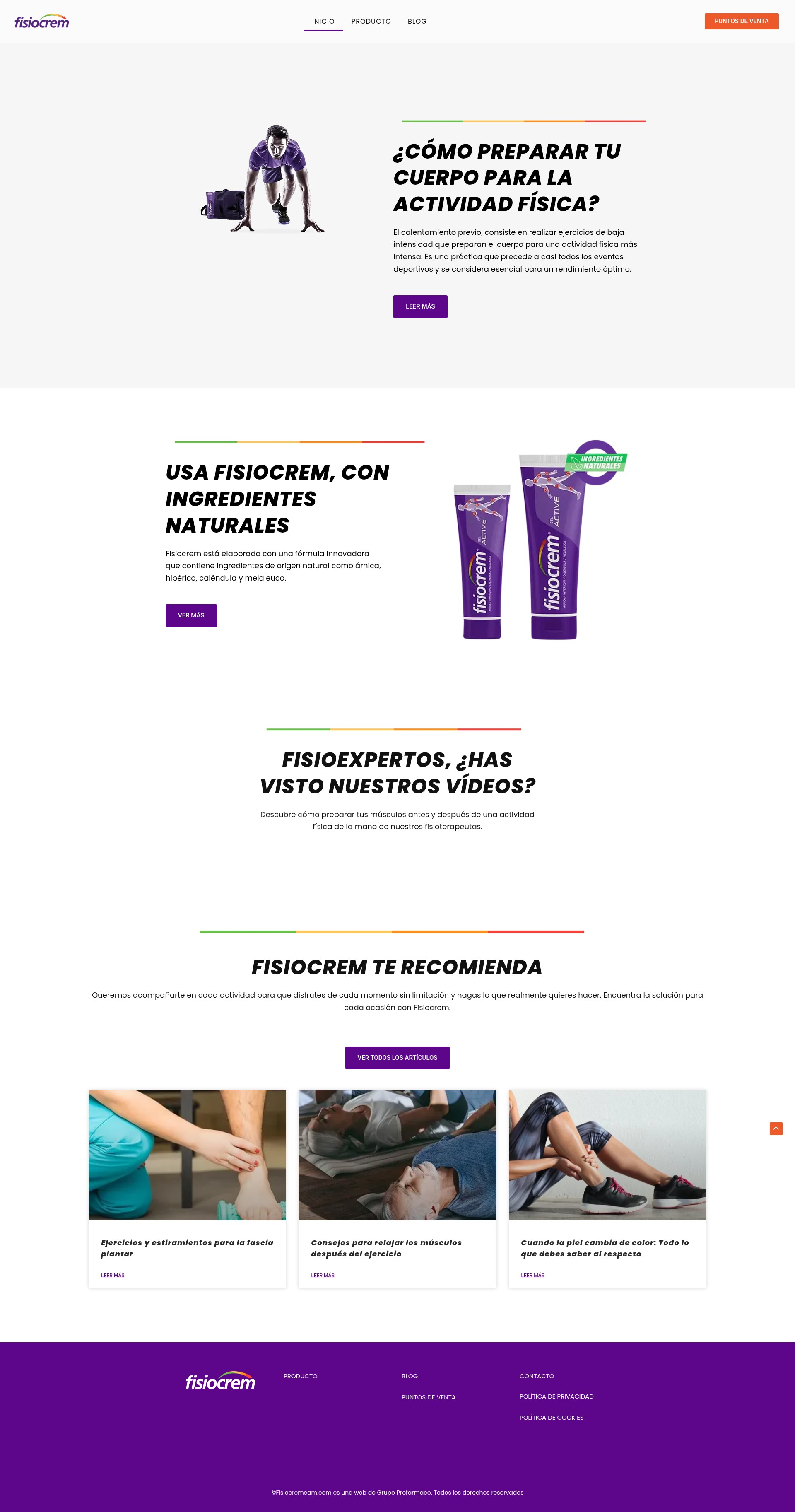 Screenshot of fisiocremcam.com