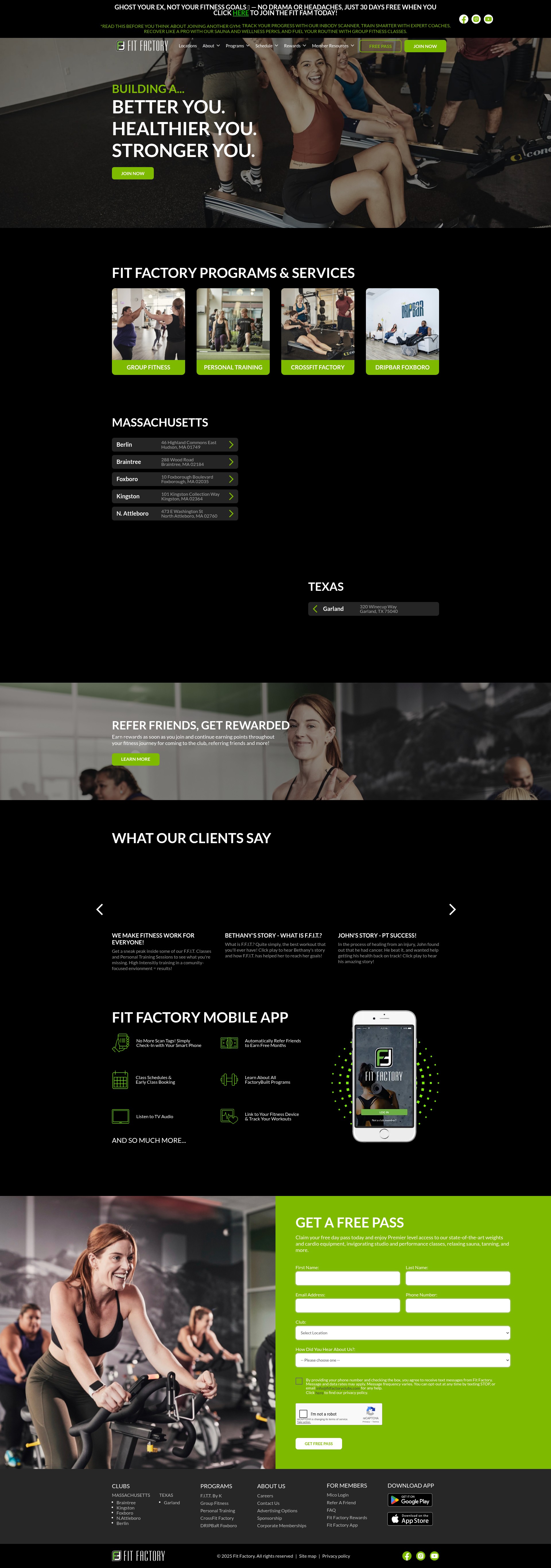 Screenshot of fitfactoryclubs.com