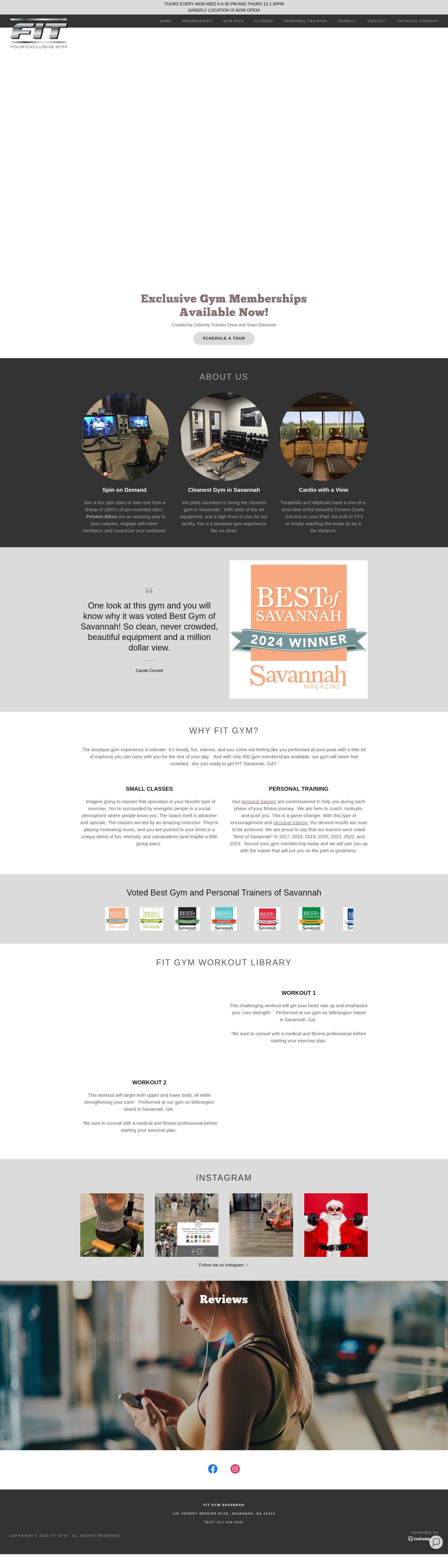 Screenshot of fitgymsavannah.com