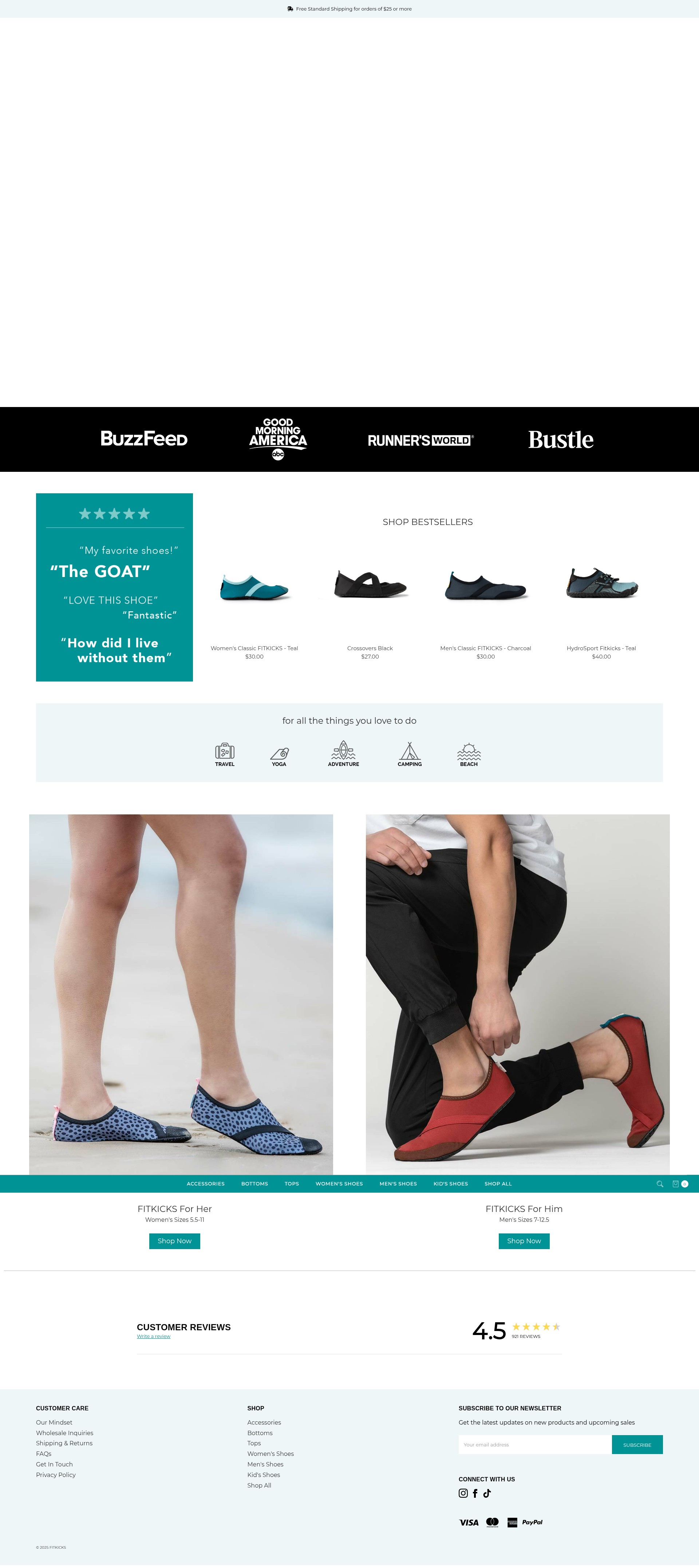 Screenshot of fitkicks.com