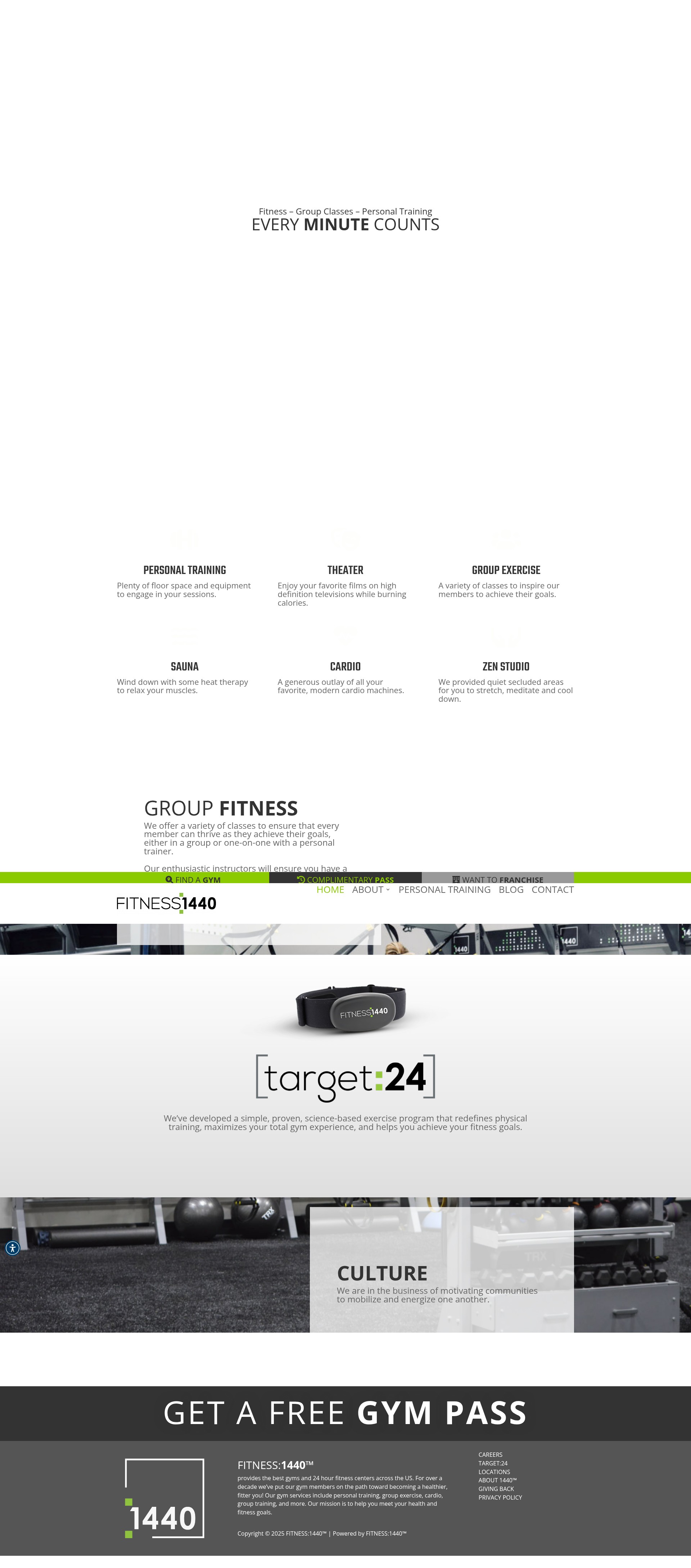 Screenshot of fitness1440.com