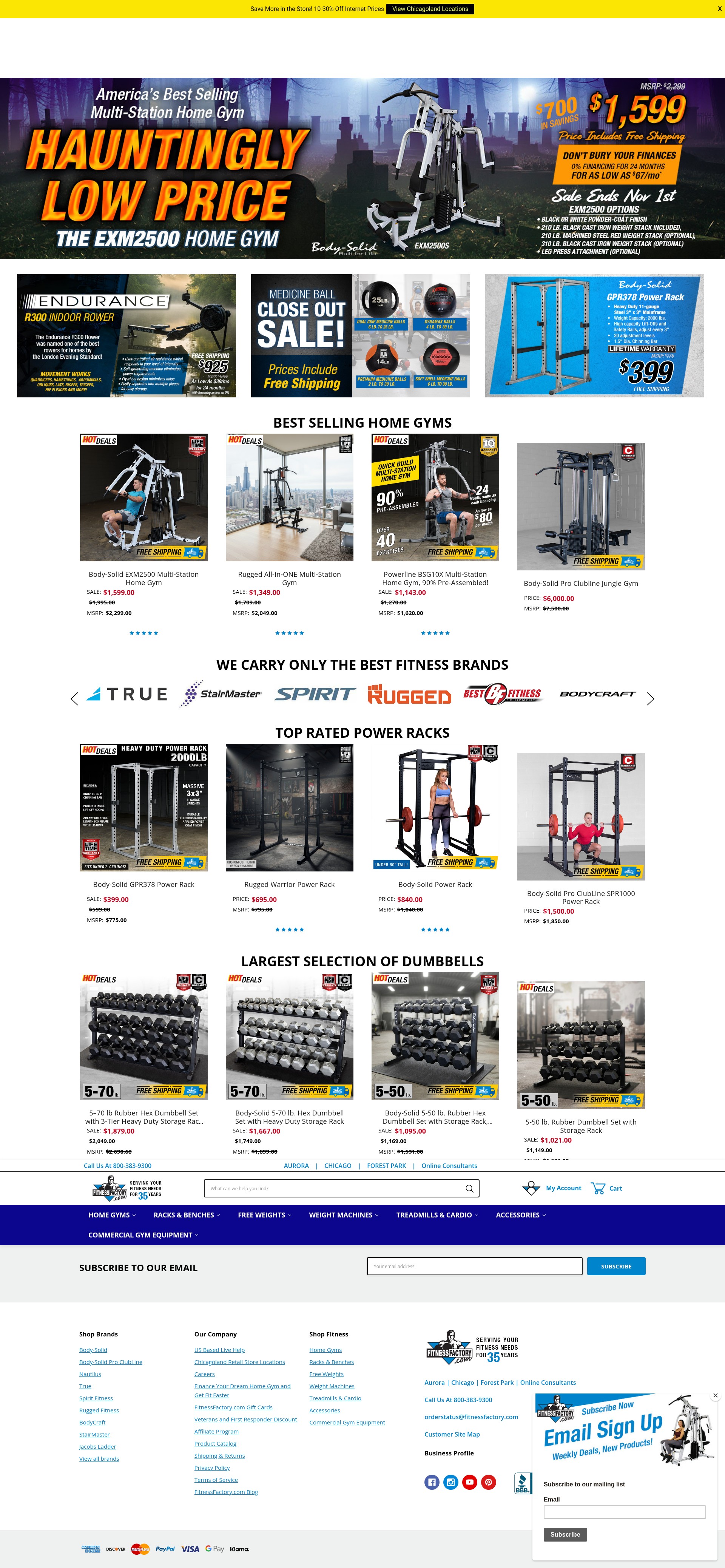 Screenshot of fitnessfactory.com