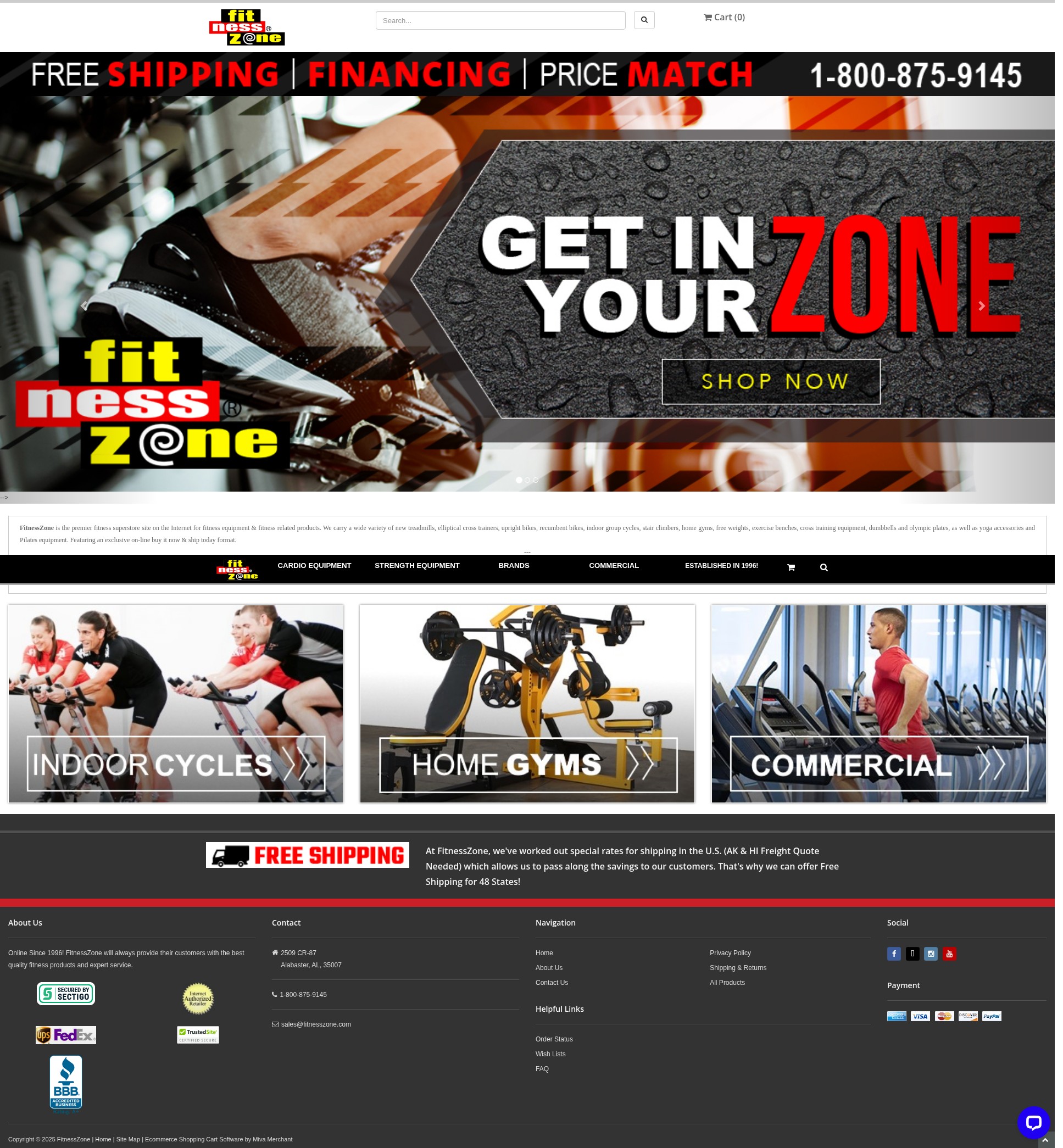 Screenshot of fitnesszone.com