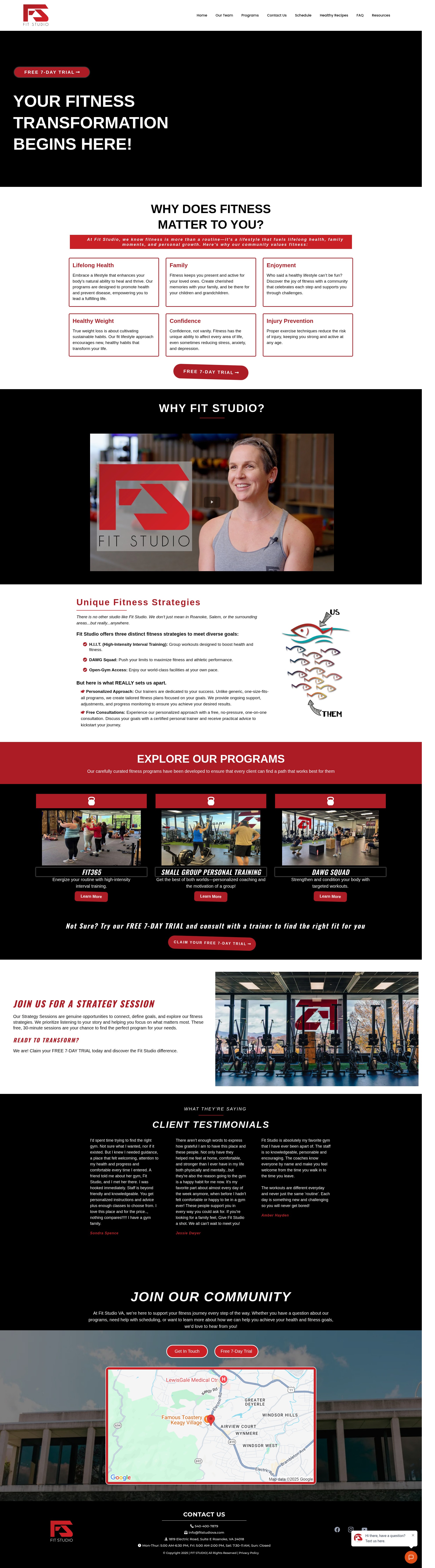 Screenshot of fitstudiova.com