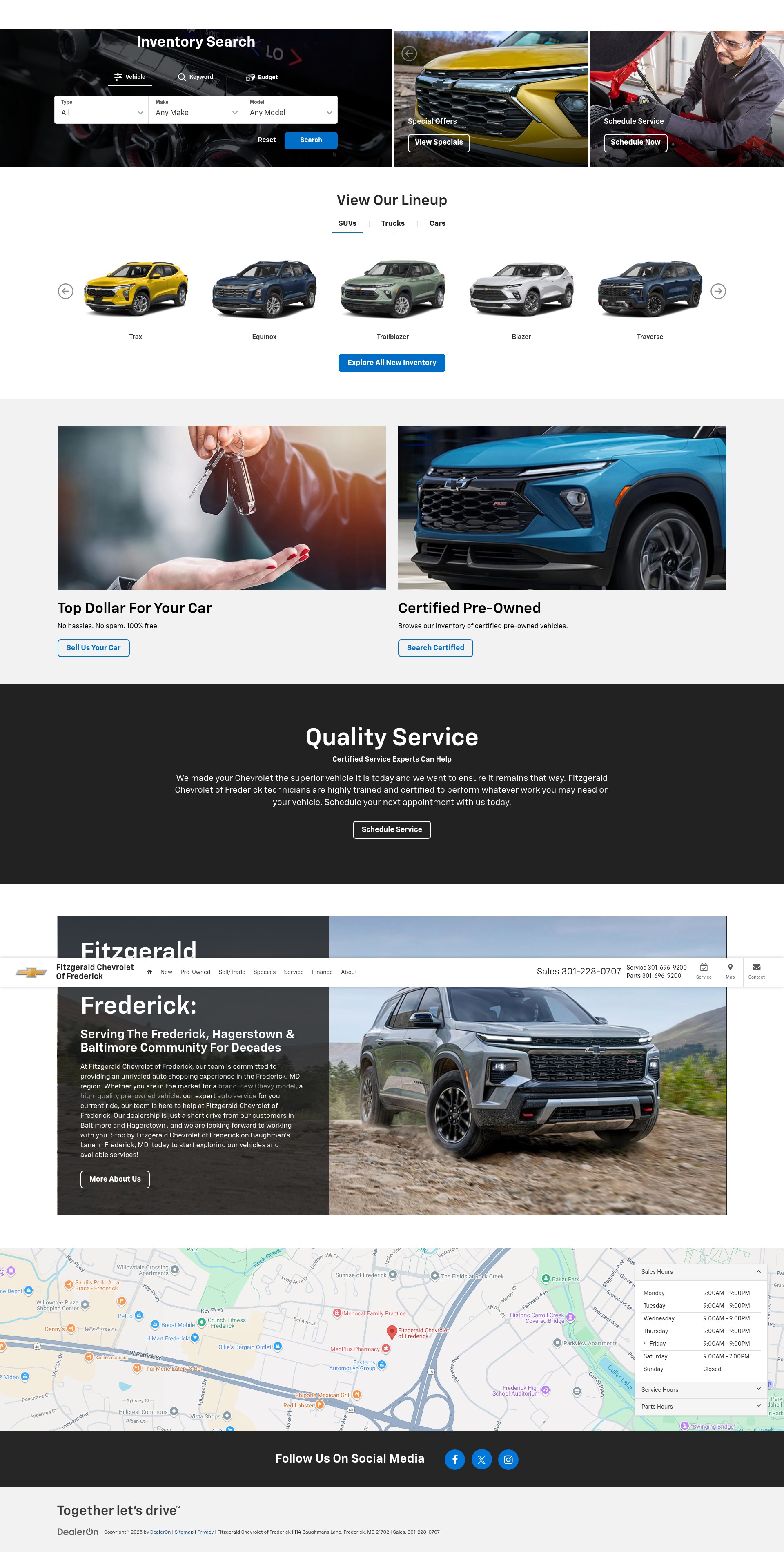 Screenshot of fitzgeraldchevrolet.com