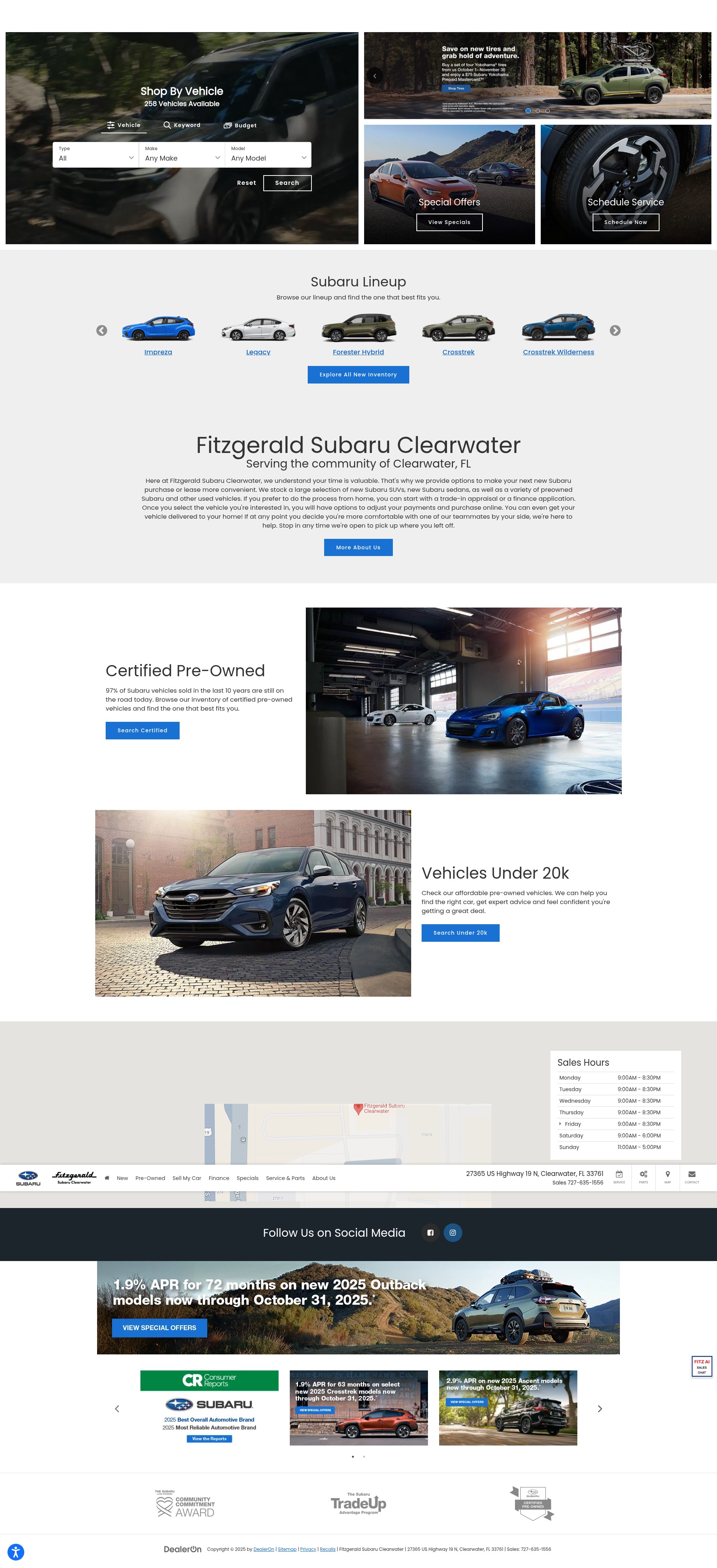Screenshot of fitzgeraldsubaru.com