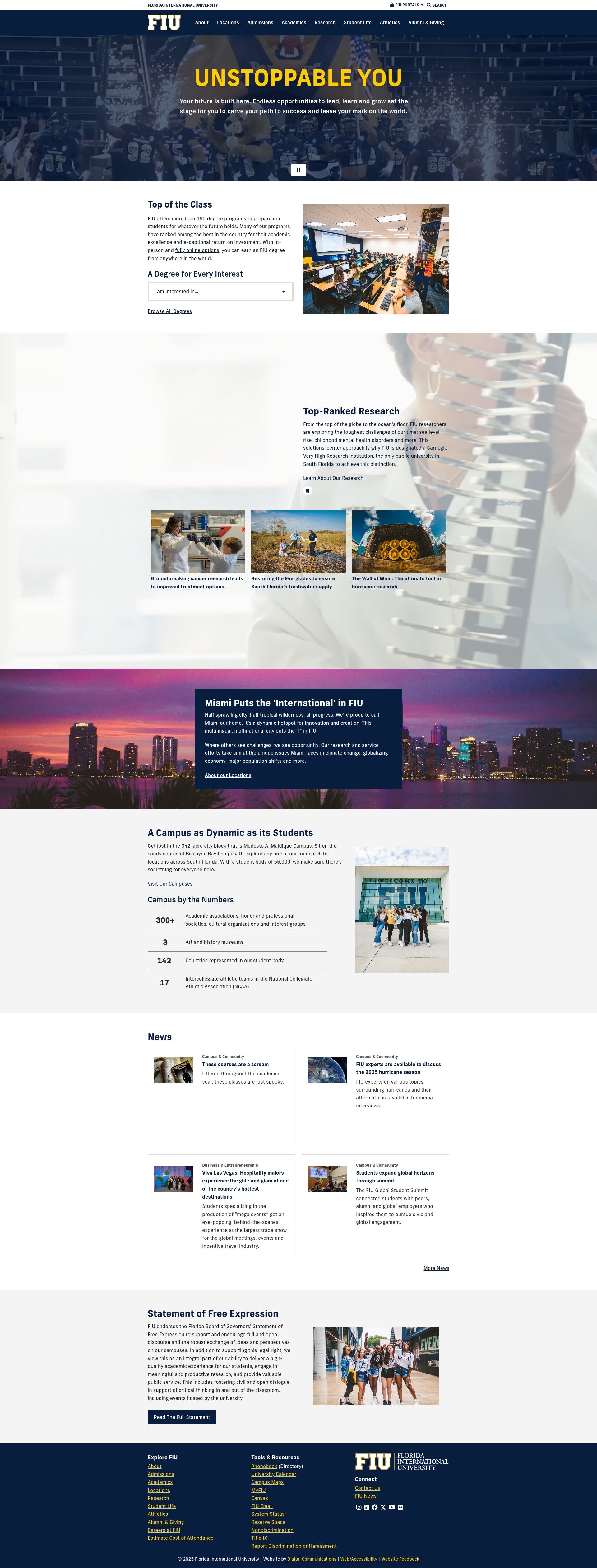 Screenshot of fiu.edu