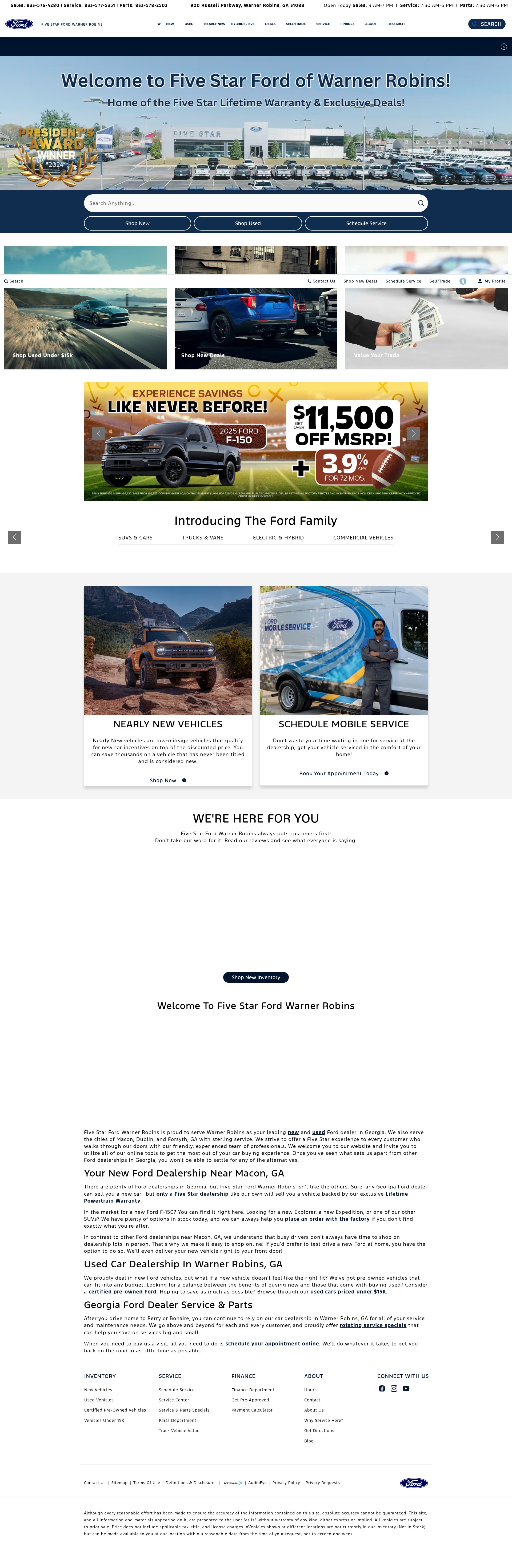 Screenshot of fivestarfordga.com