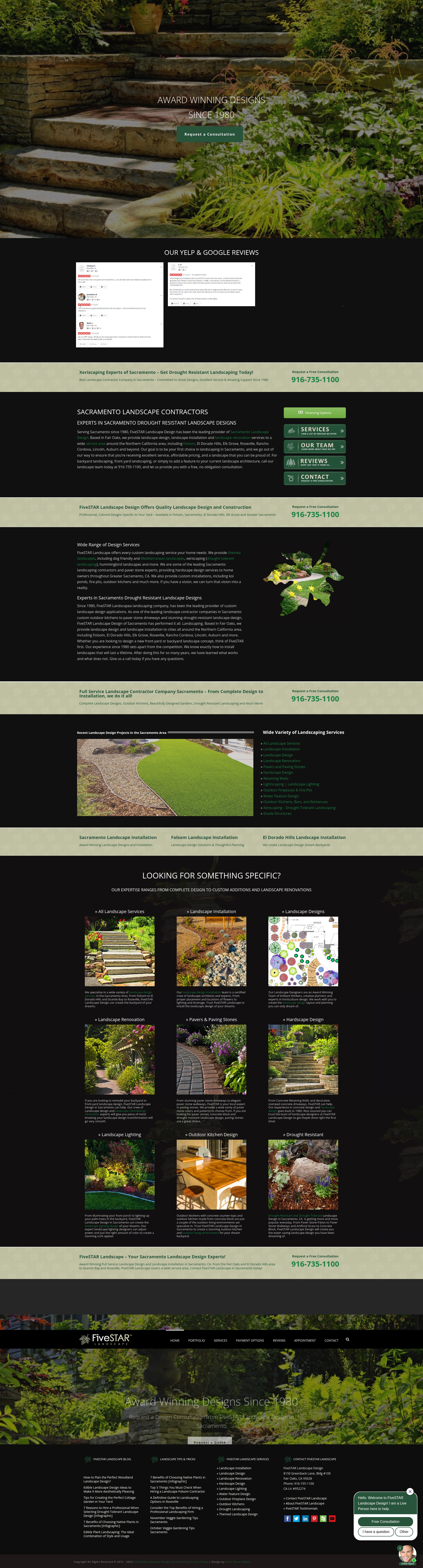 Screenshot of fivestarlandscape.com