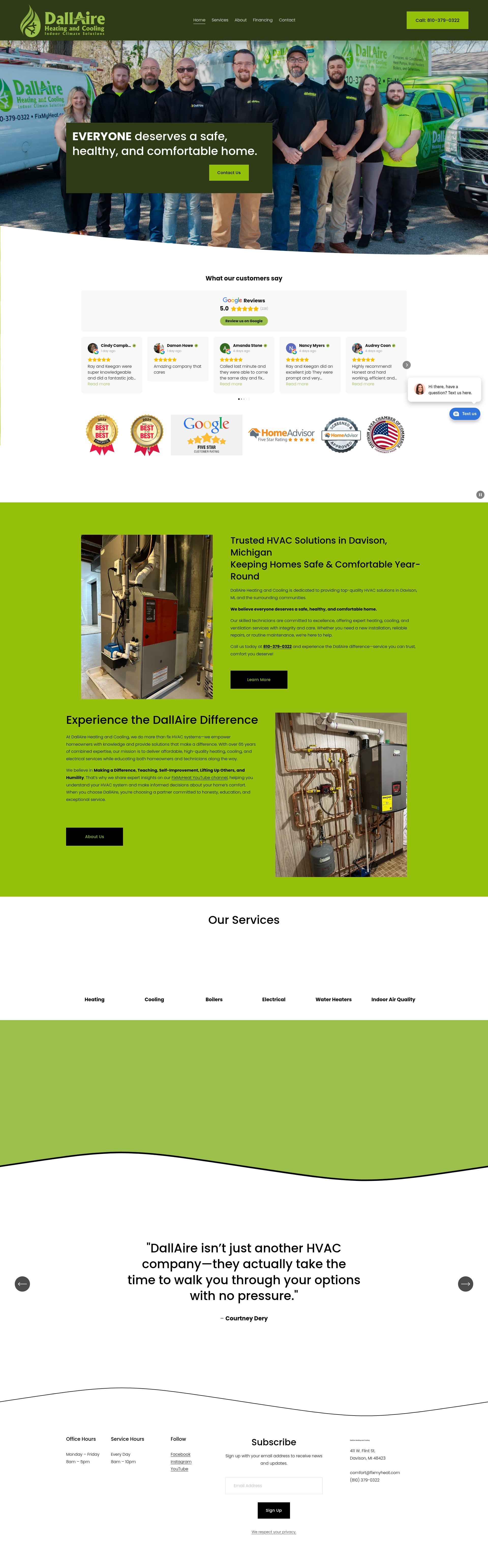 Screenshot of fixmyheat.com