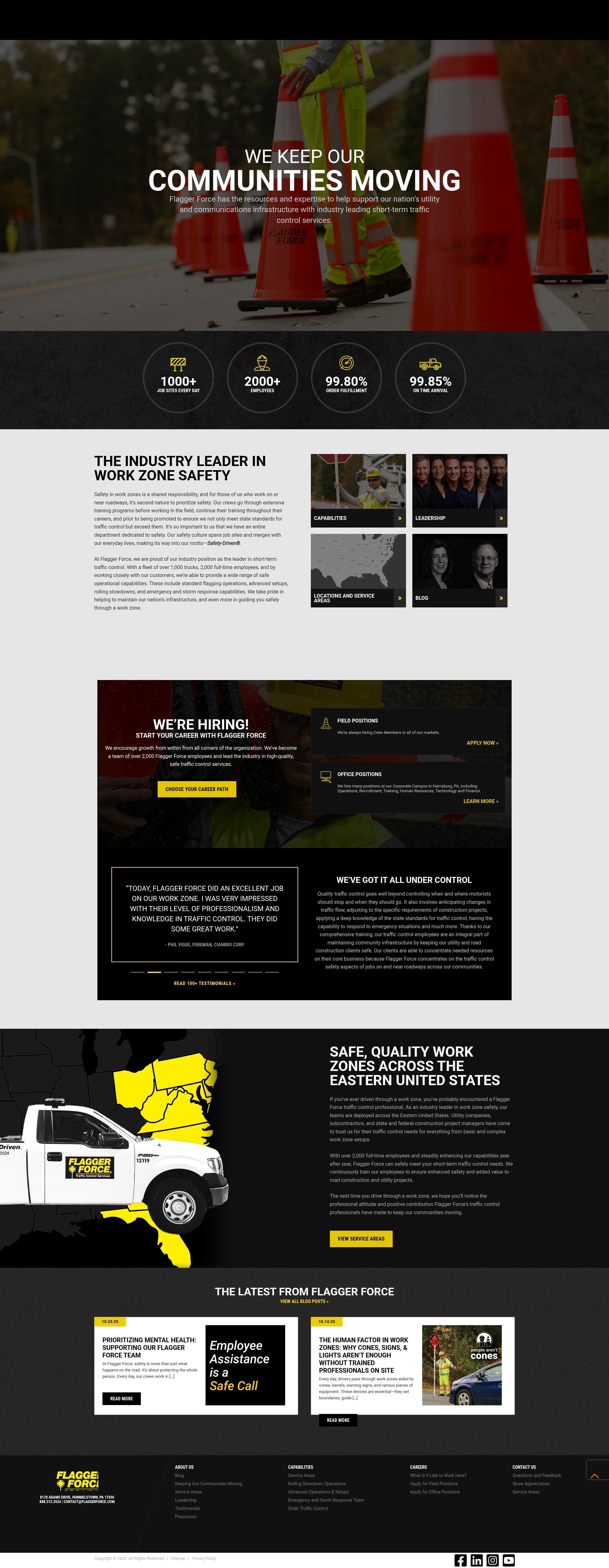 Screenshot of flaggerforce.com