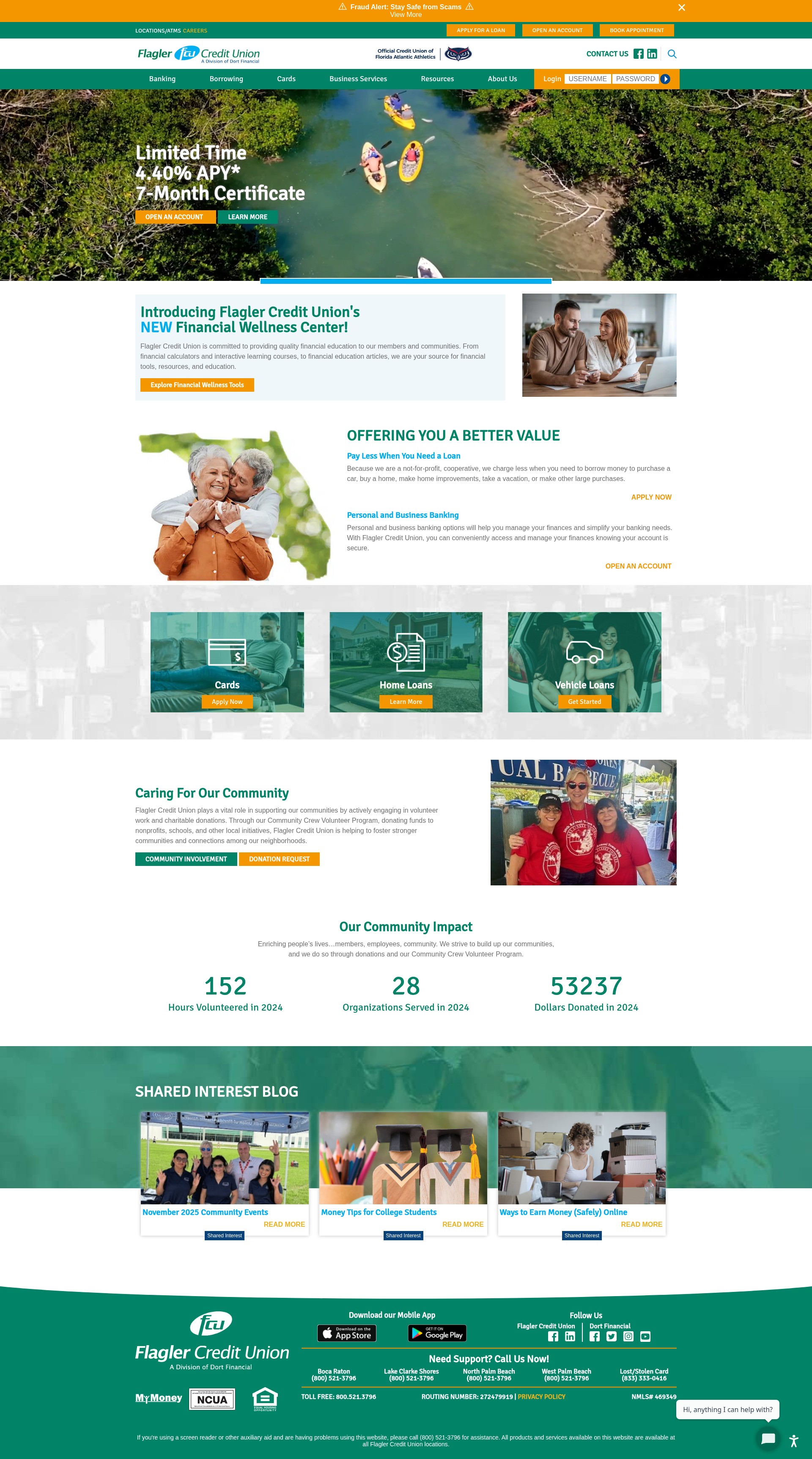 Screenshot of flaglercu.org