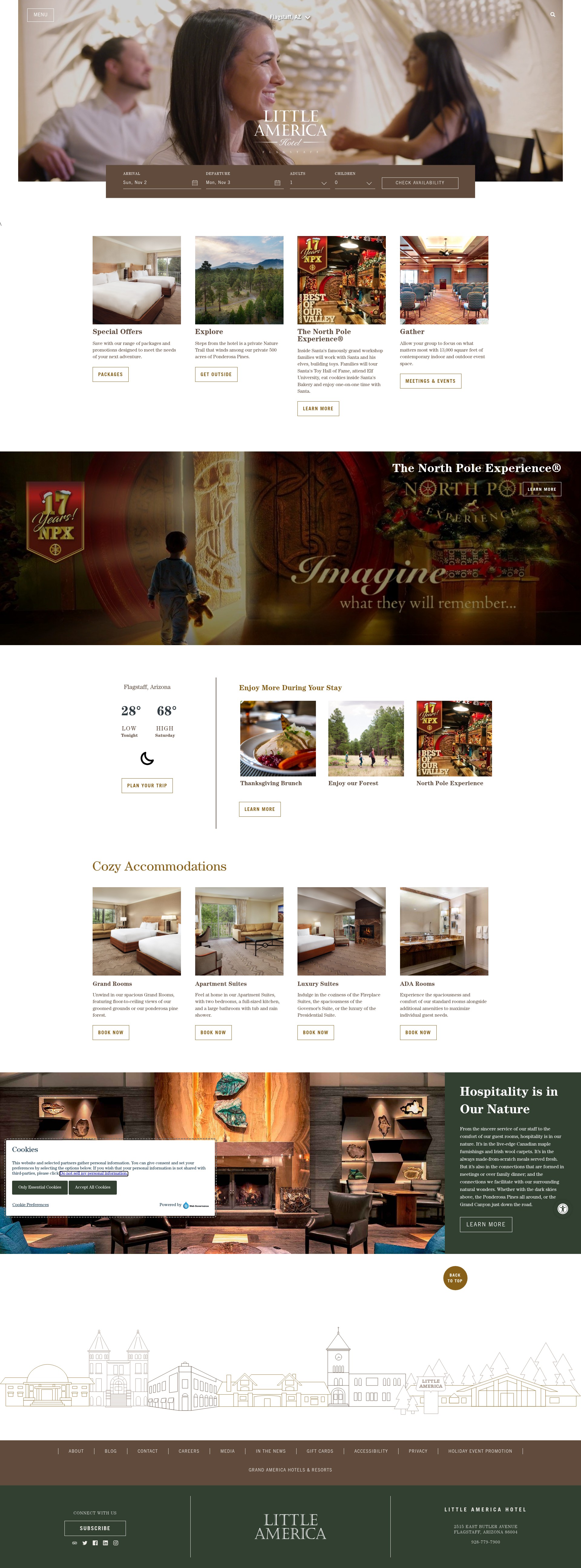 Screenshot of flagstaff.littleamerica.com
