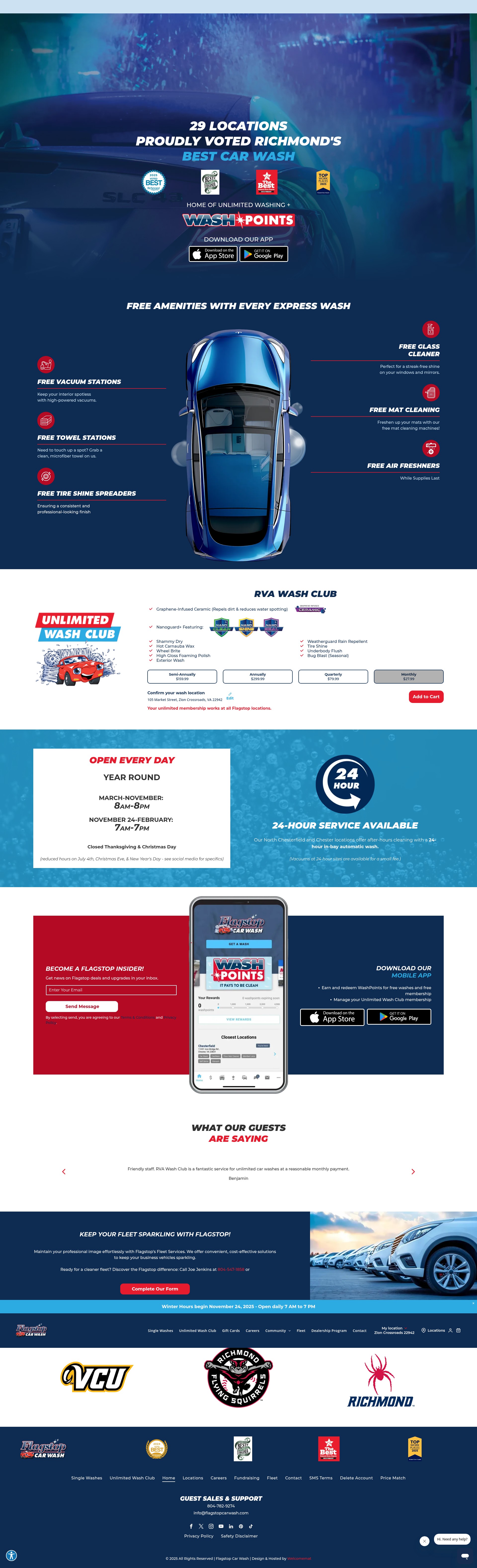 Screenshot of flagstopcarwash.com