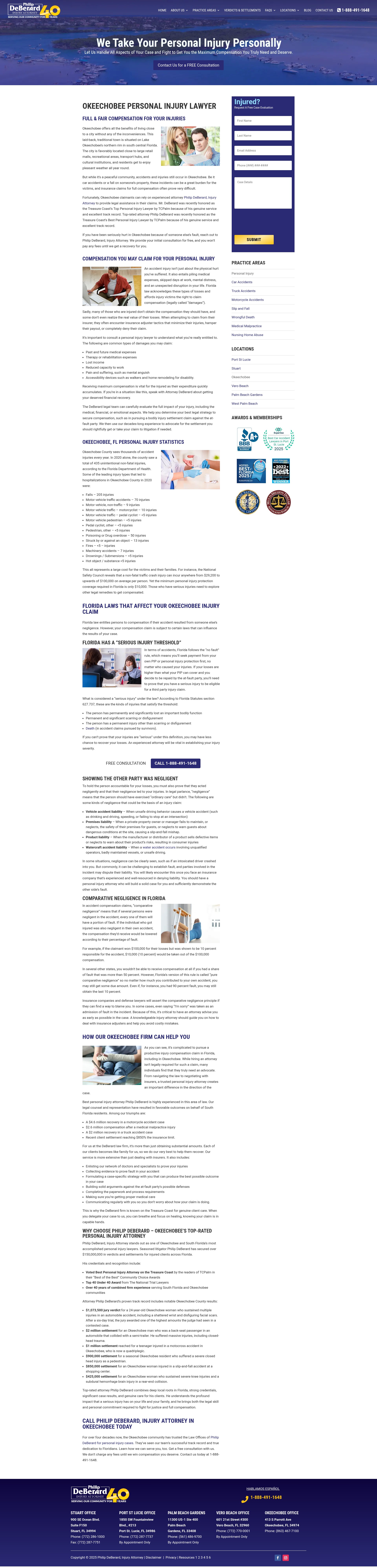 Screenshot of flainjurylawyer.com