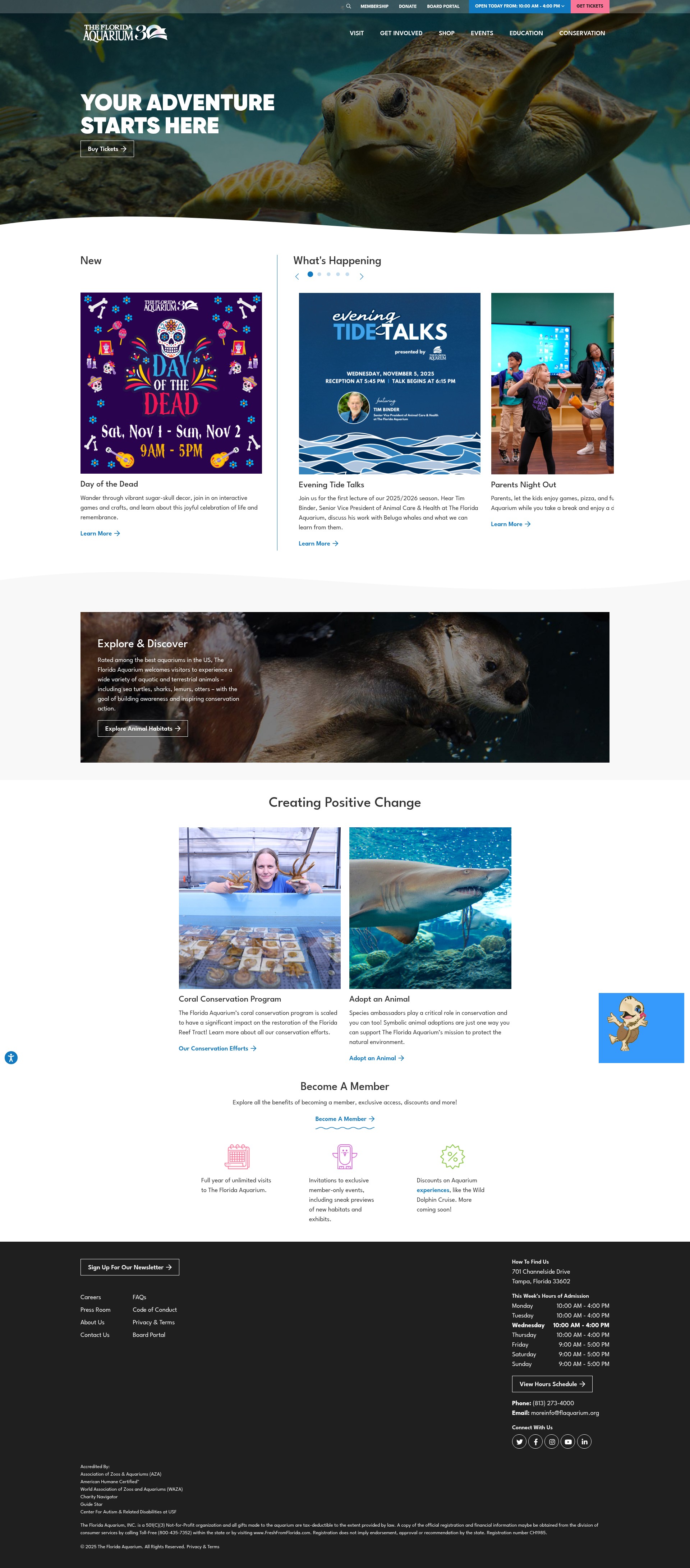 Screenshot of flaquarium.org