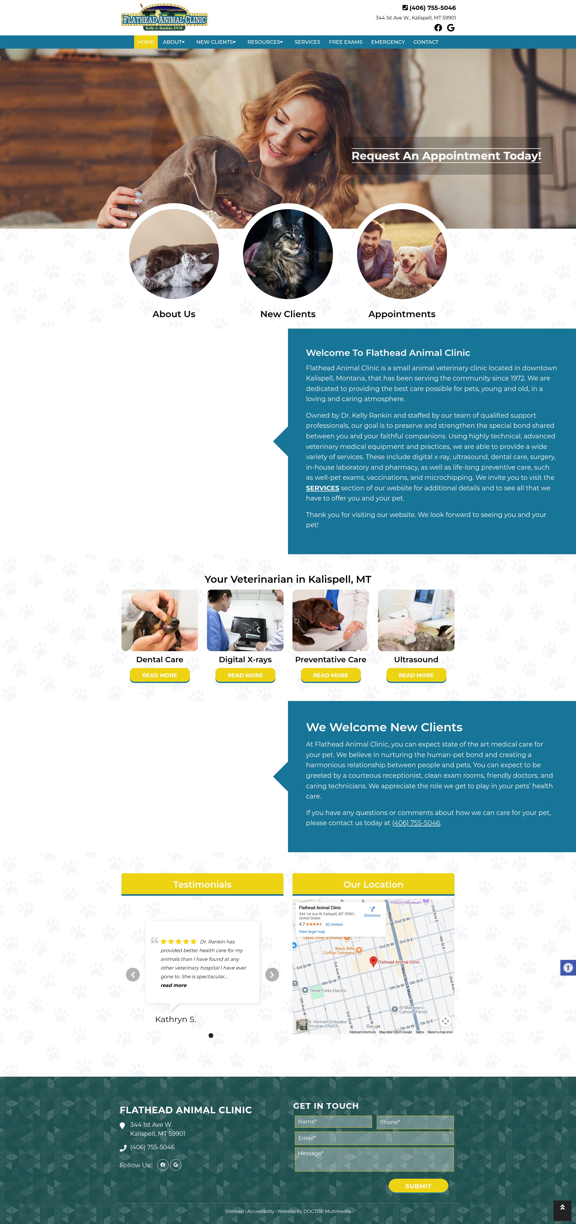 Screenshot of flatheadanimalclinic.com