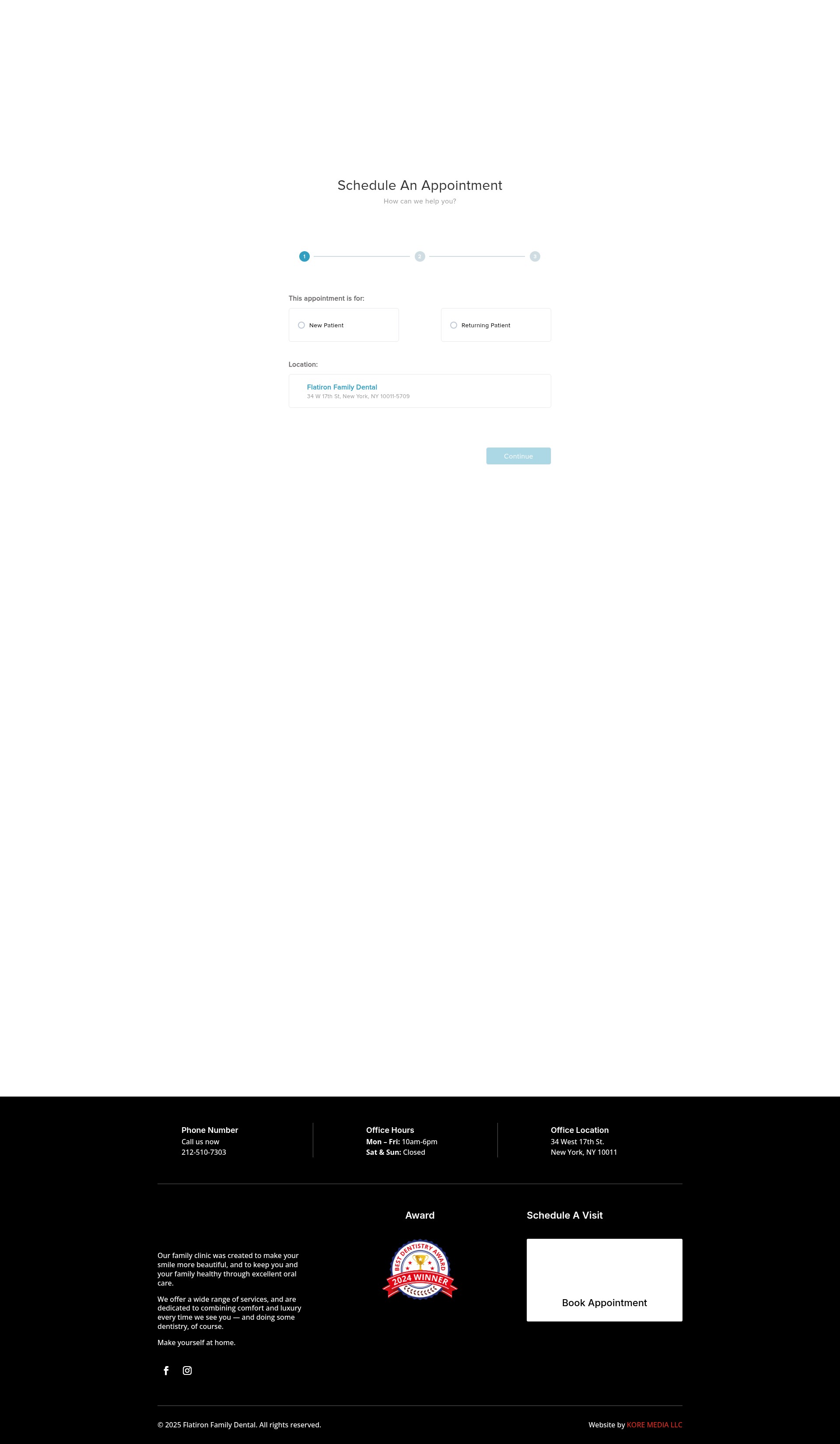 Screenshot of flatironfamilydental.com