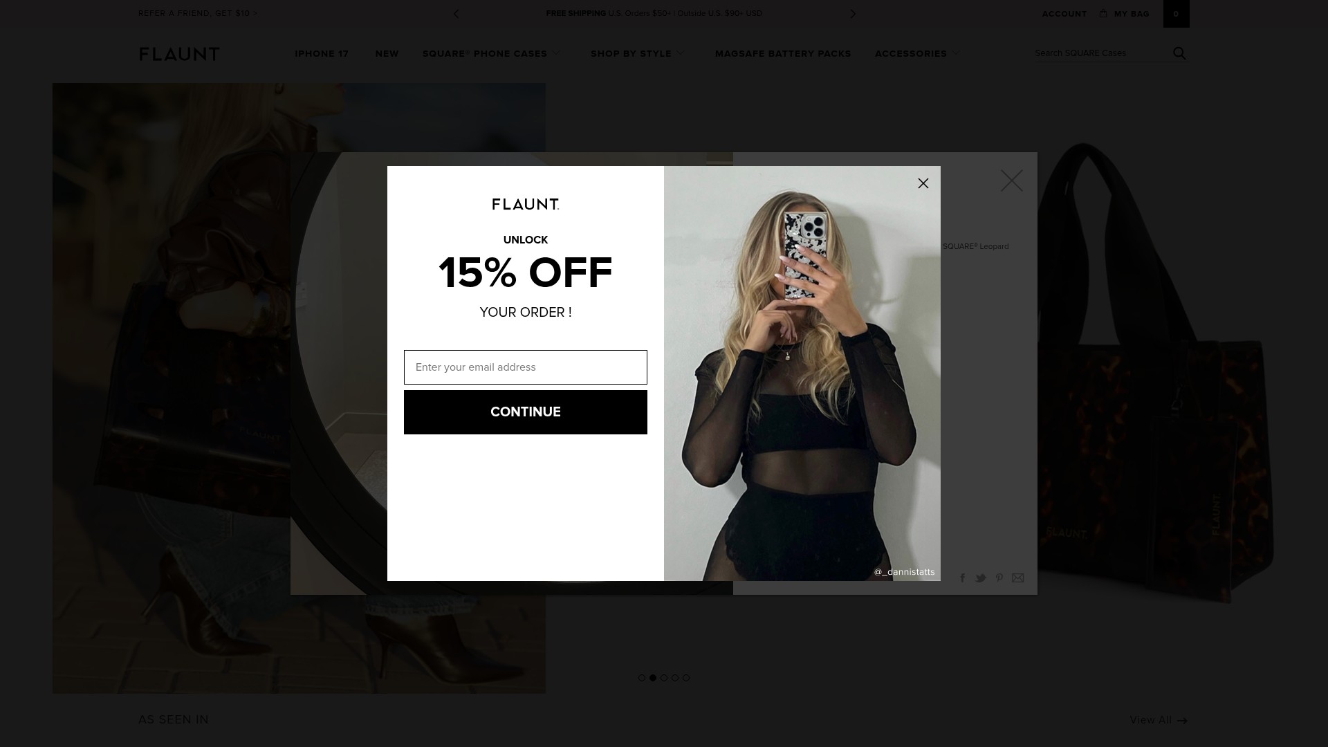 Screenshot of flauntcases.com