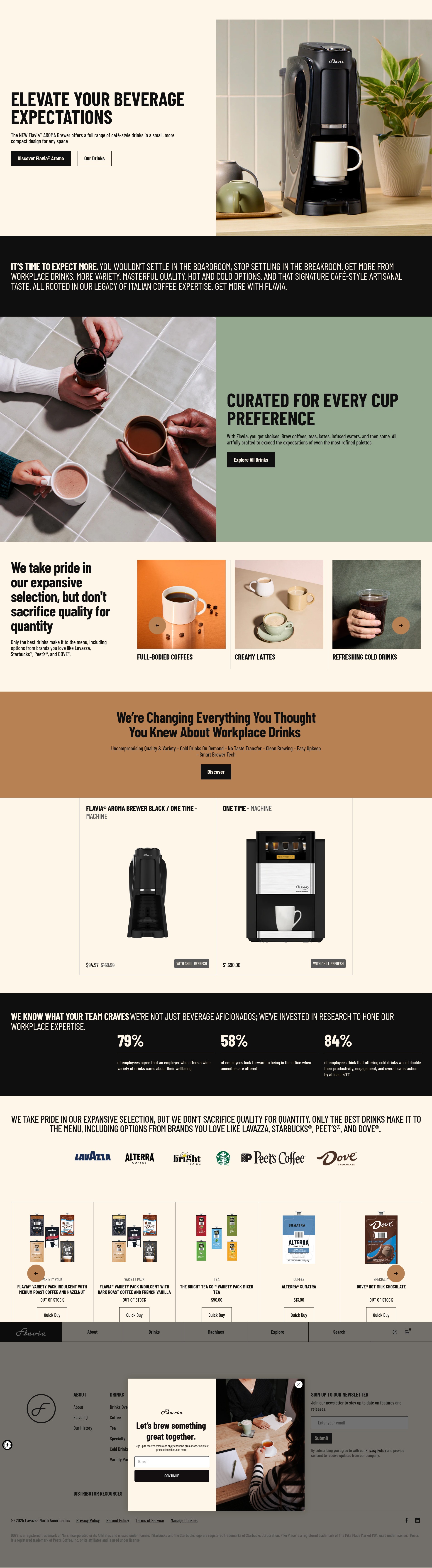 Screenshot of flavia.com
