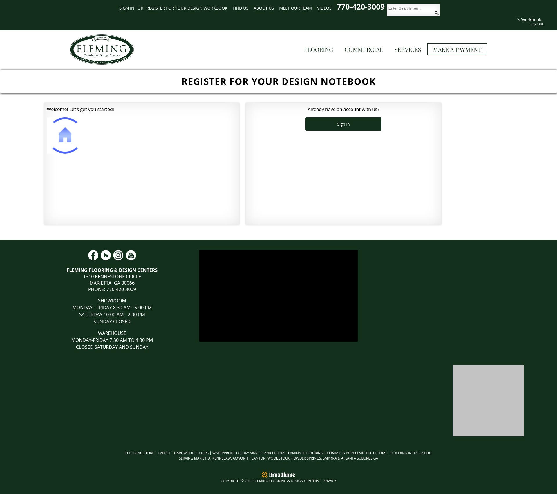 Screenshot of flemingcarpet.com