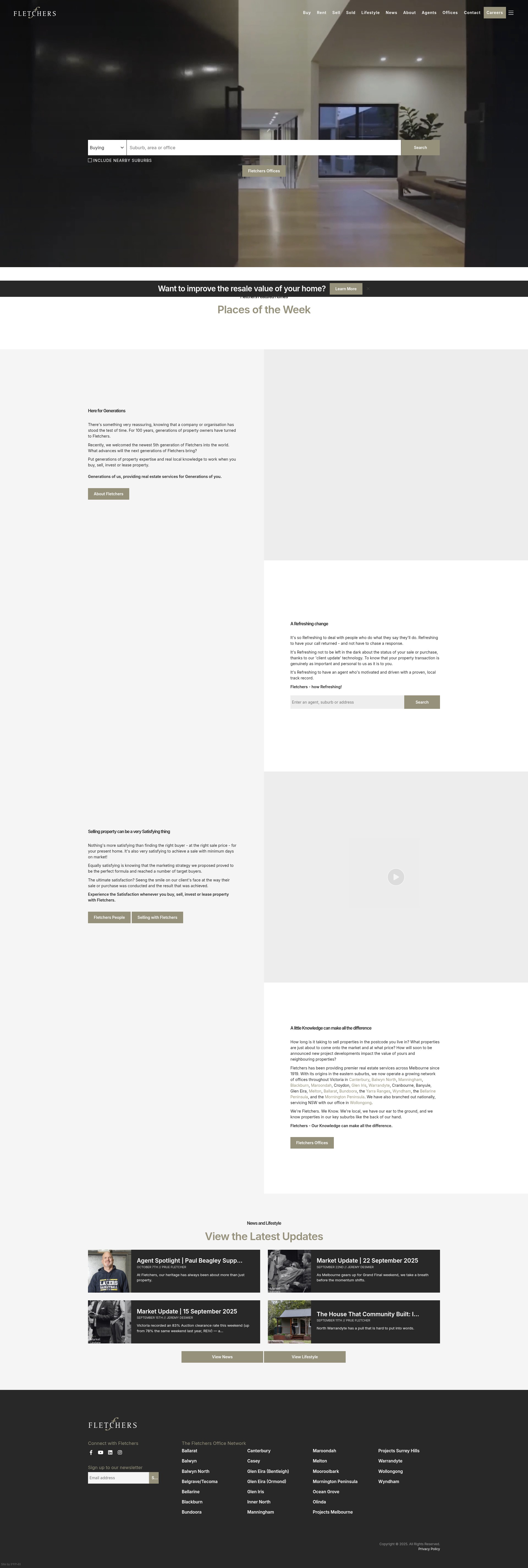 Screenshot of fletchers.net.au
